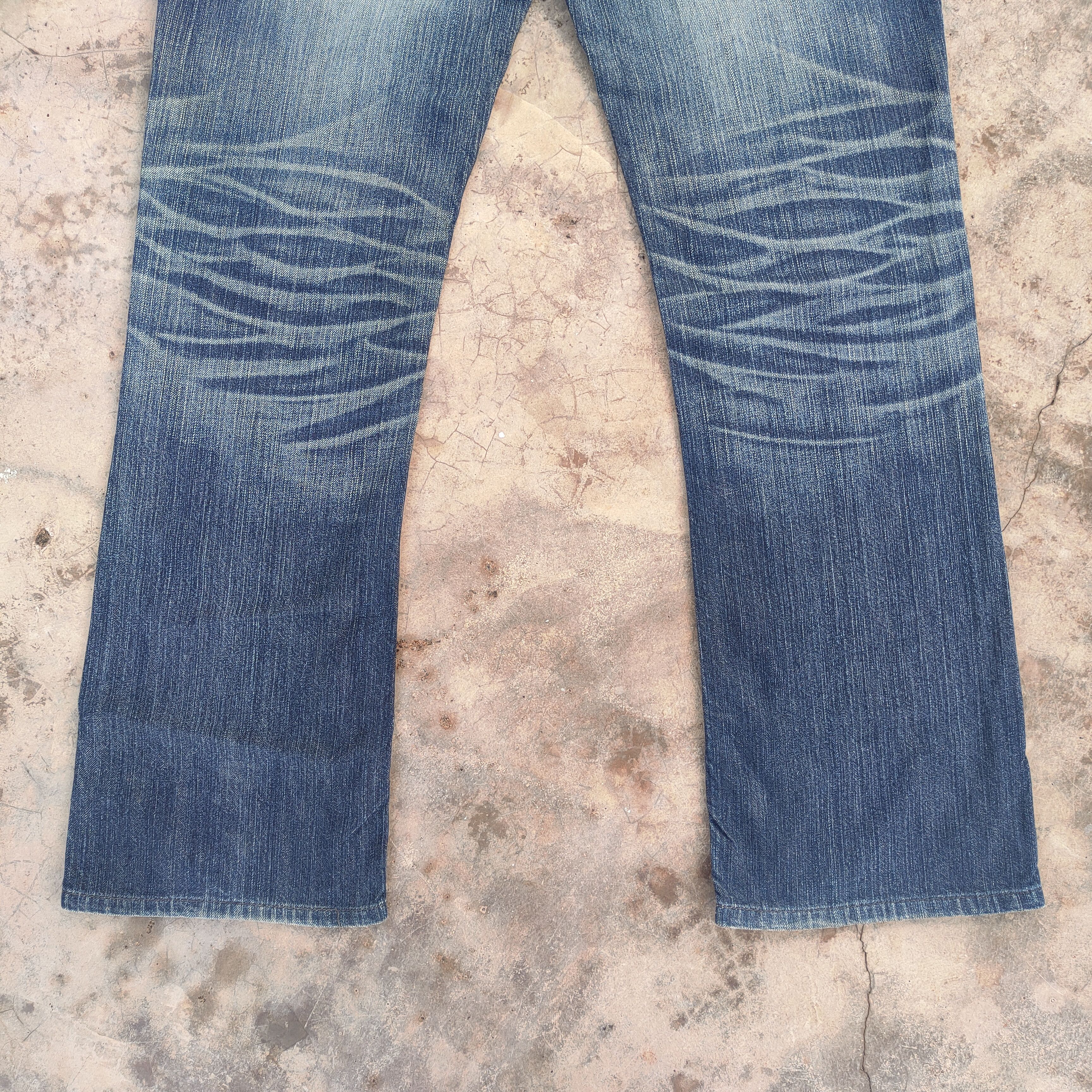 Edwin × Jean × Vintage VINTAGE EDWIN FLARE RIPPED FADED JEANS DENIM PANTS Size US 34 / EU 50 - 11 Thumbnail