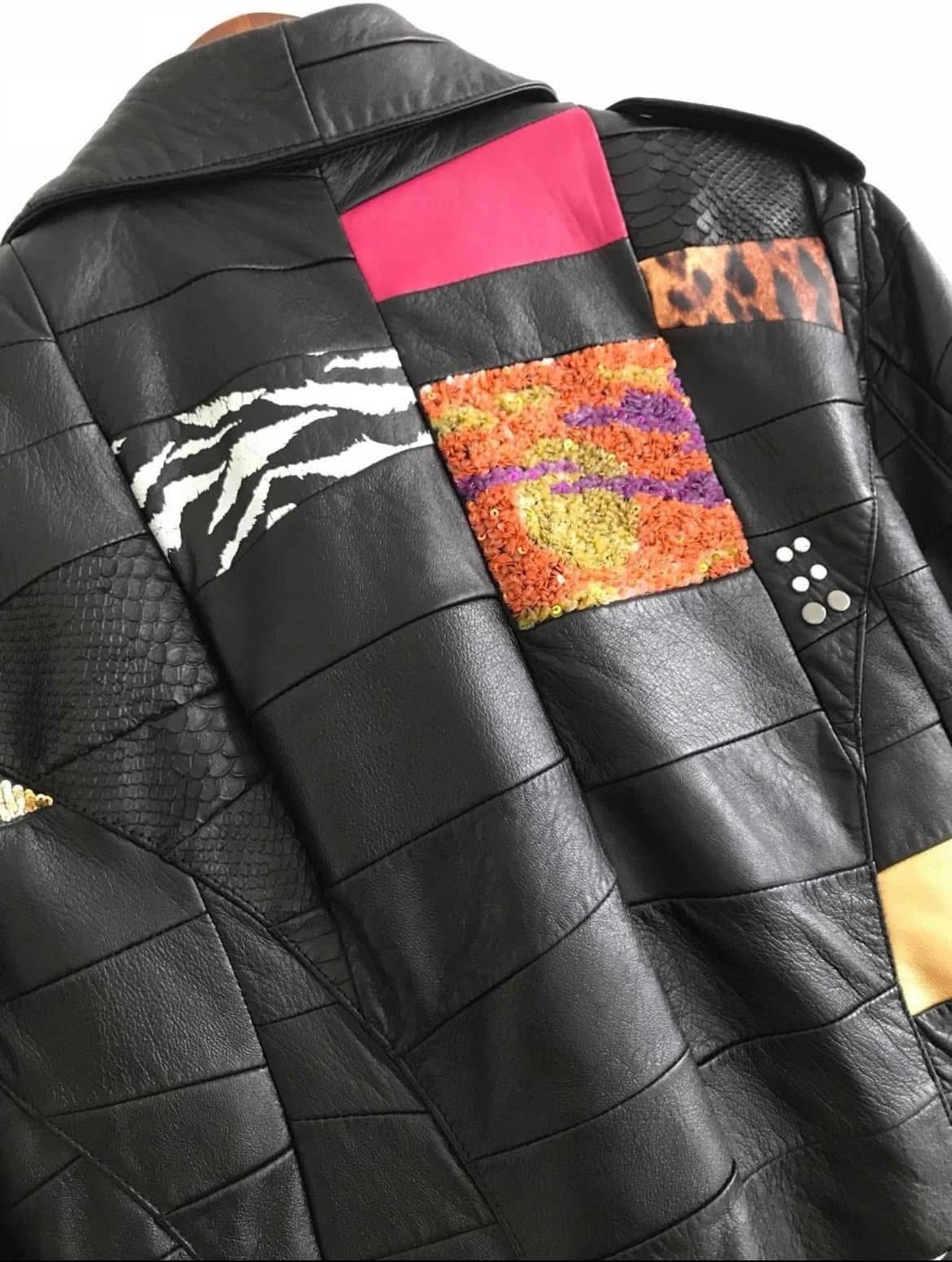 Hedi Slimane × Saint Laurent Paris 16SS Multicolor Patchwork Motorcycle Leather Jacket sz44 Size US S / EU 44-46 / 1 - 5 Thumbnail