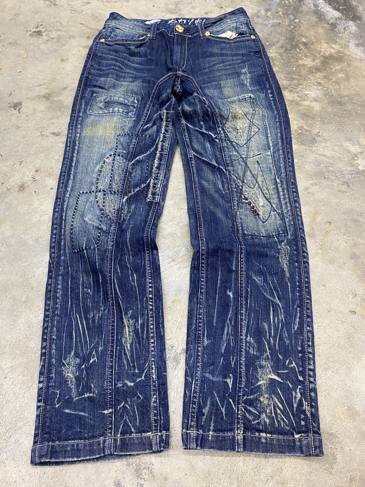 If Six Was Nine × KMRii japanese grunge bigtrain undercover style jeans Size US 30 / EU 46 - 8 Thumbnail