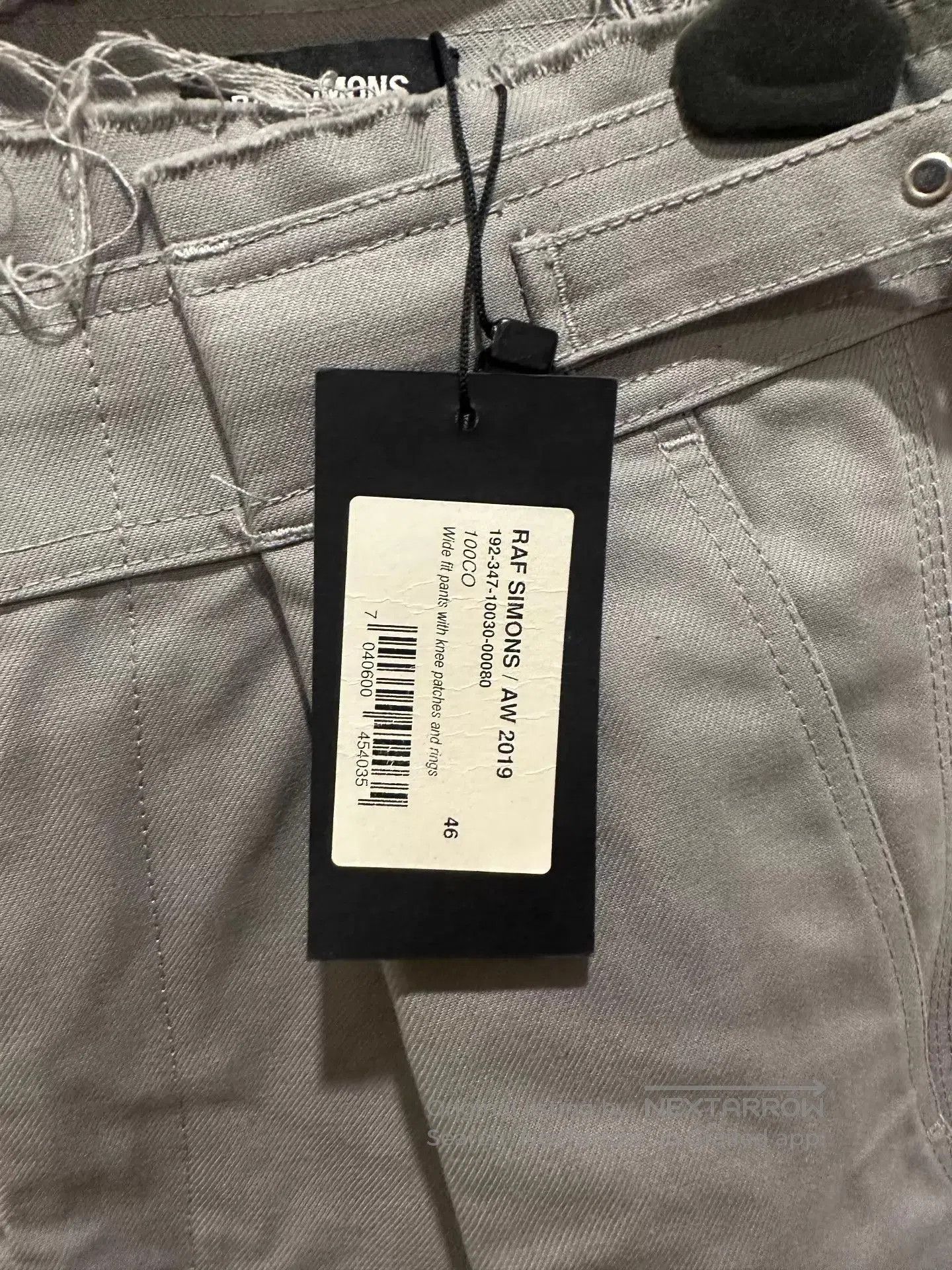 Raf Simons Gray Casual Pants with Distressed Details . Size US 30 / EU 46 - 3 Thumbnail