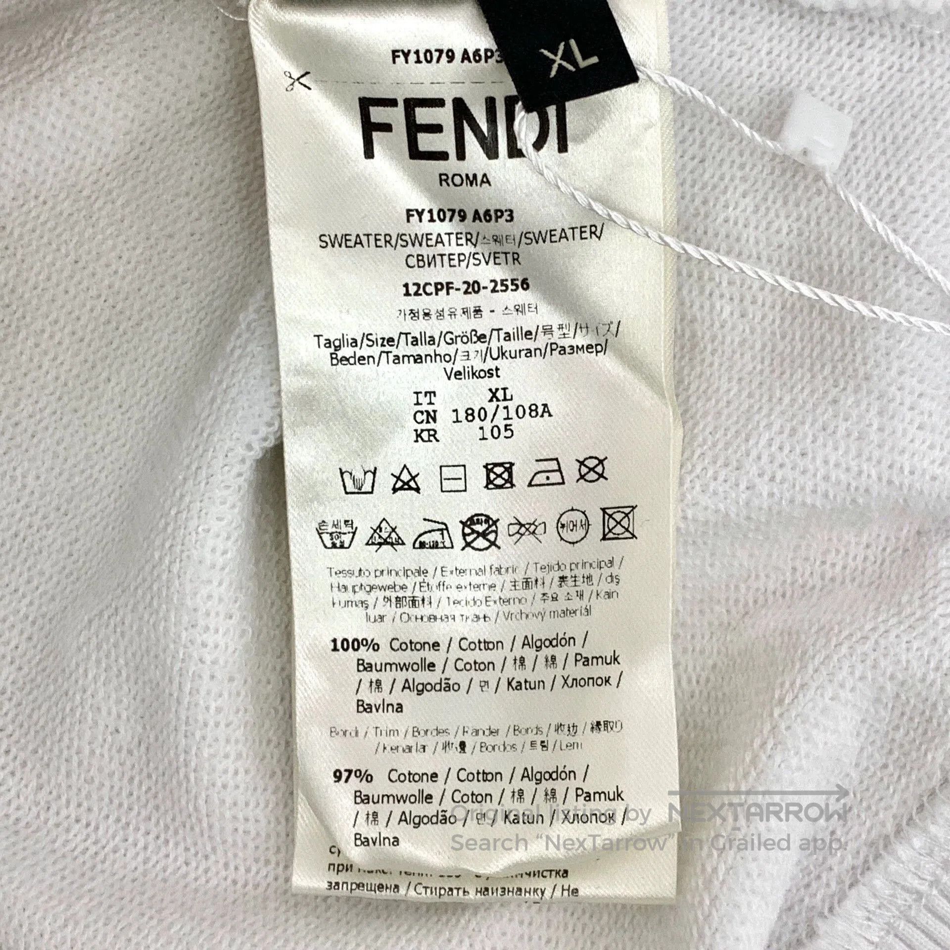 Fendi fendi white logo long sleeve sweatshirt xl. Size US XL / EU 56 / 4 - 8 Thumbnail