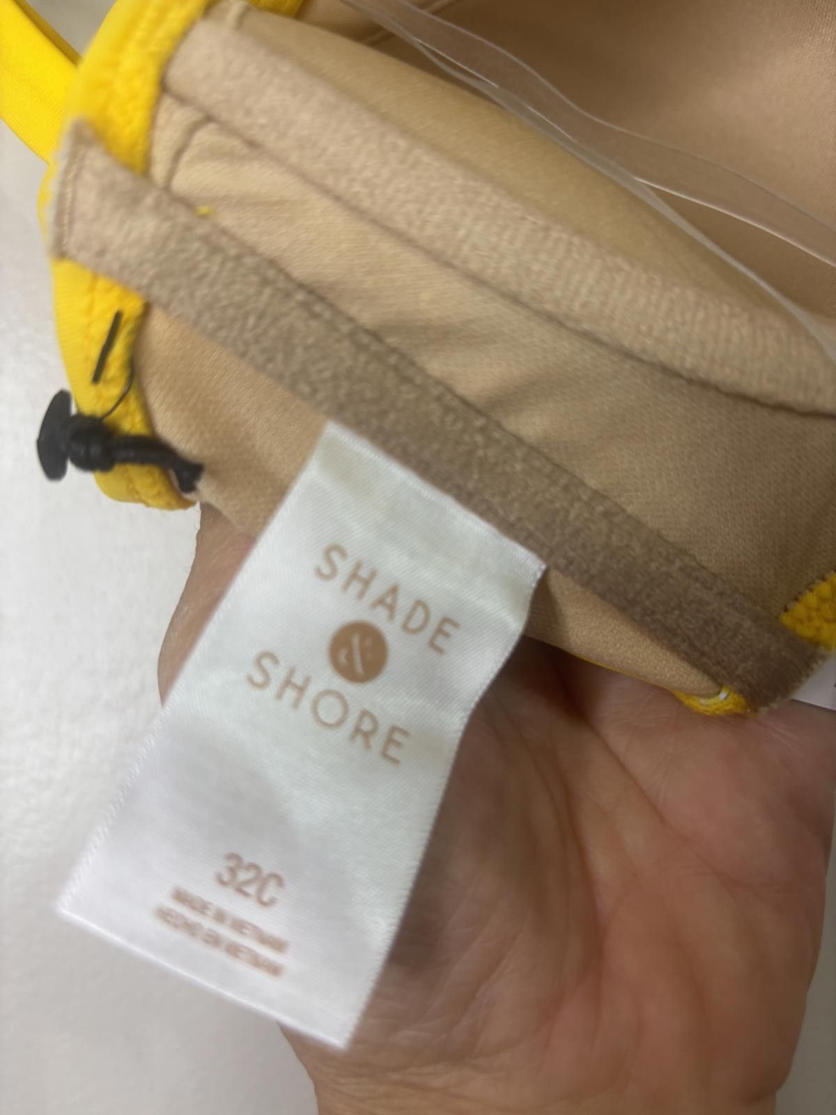 Designer Shade & Shore Lightly Lined Yellow Bikini Top - Size 32C Size ONE SIZE - 5 Thumbnail