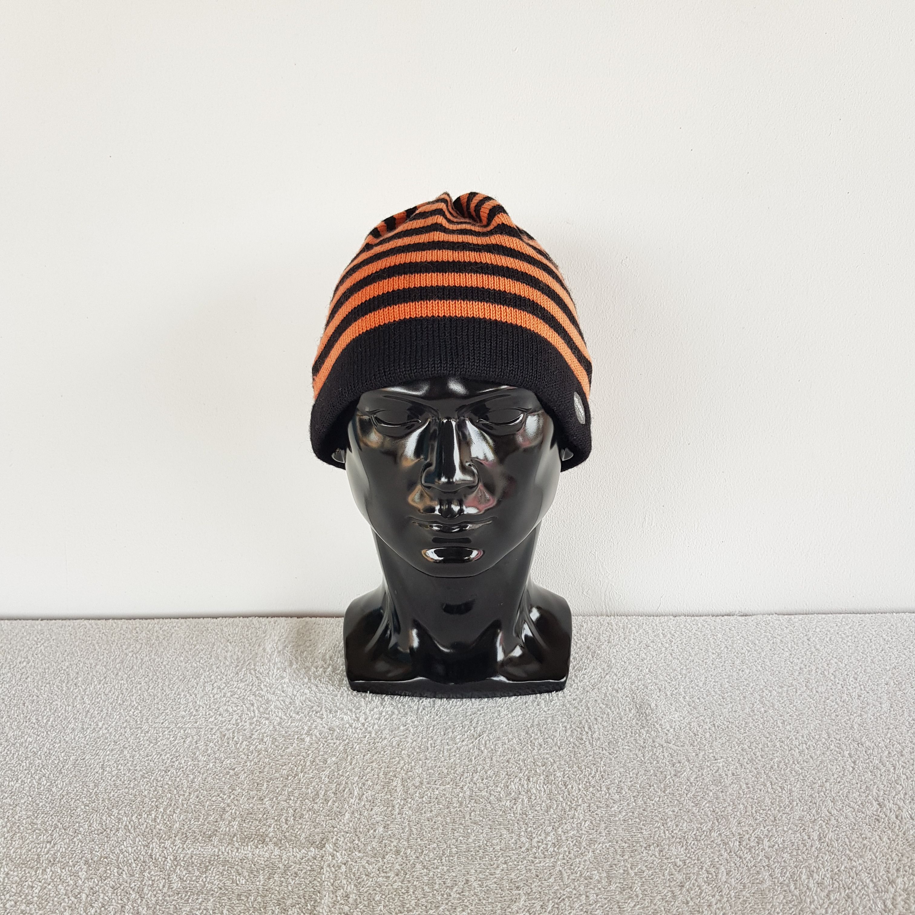 Japanese Brand Vintage Rossignol Wool Beanie 90s Knit Snow Caps Brim Hats Size ONE SIZE - 2 Thumbnail