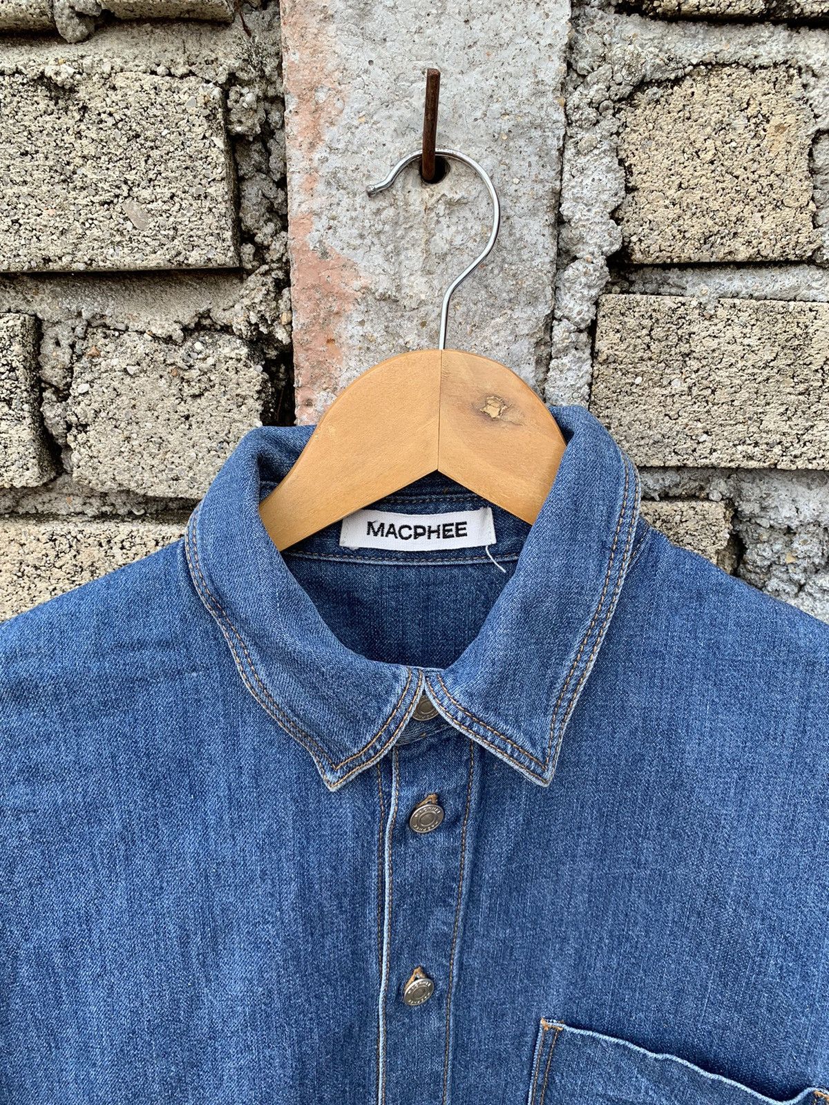 Japanese Brand 🔥Steals🔥 Macphee denim shirt button up Size L / US 10 / IT 46 - 4 Thumbnail
