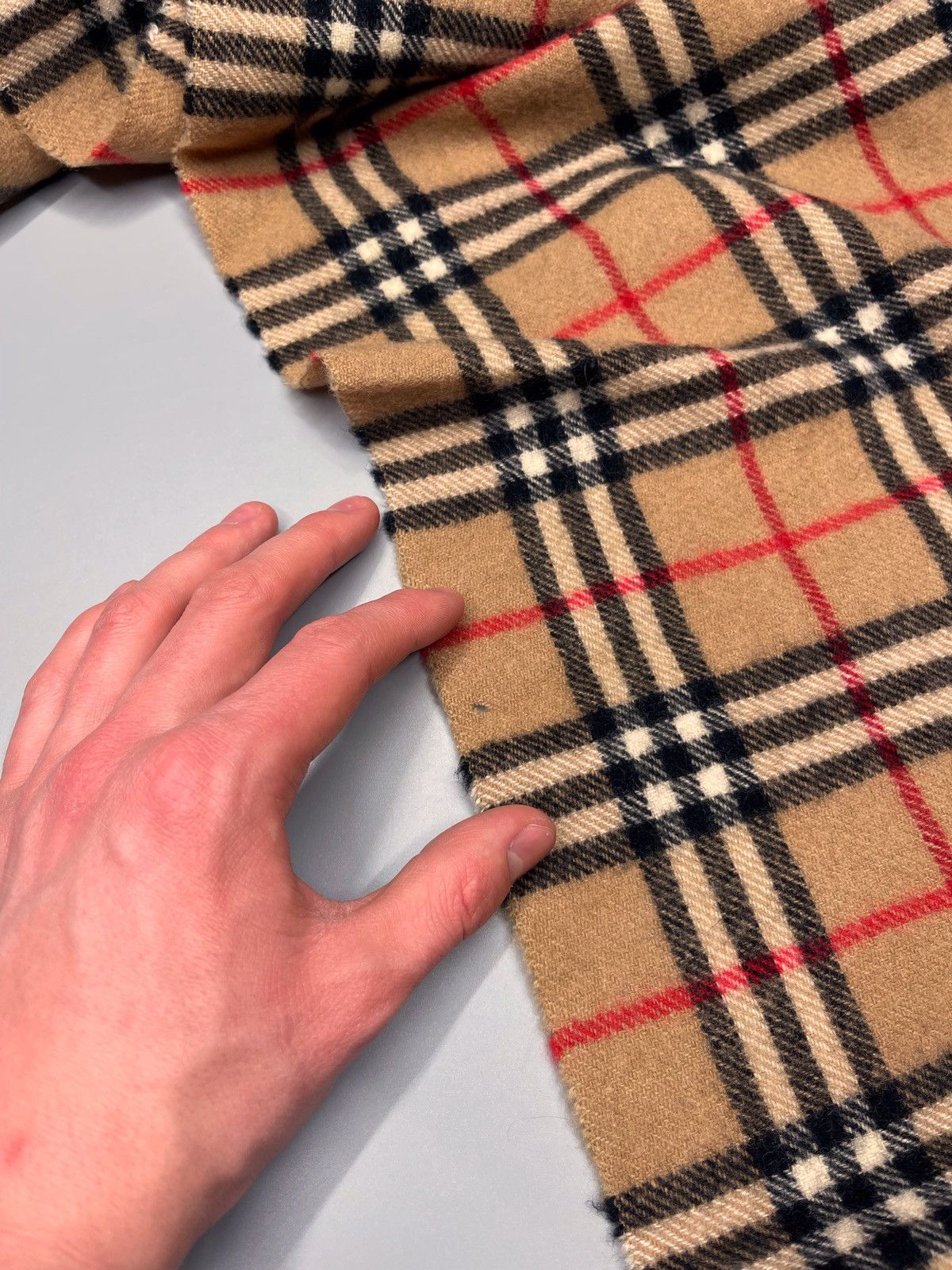 Burberry × Vintage Vintage Burberry Cashmere/Wool Scarf Nova Check Size ONE SIZE - 8 Thumbnail