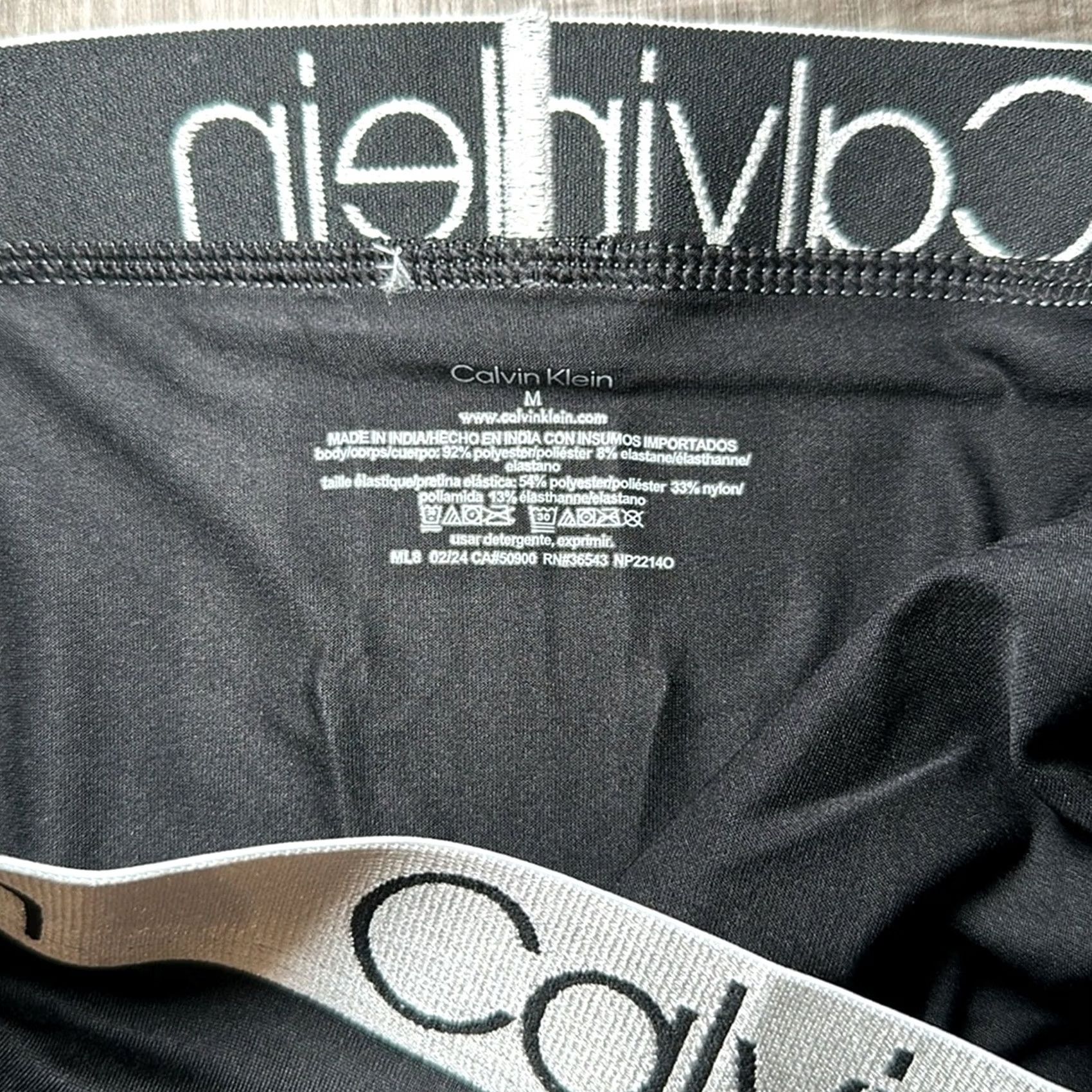 Calvin Klein Calvin Klein Underwear Boxer Brief - Medium M Black Men Regular Underwear / Boxer Brief Size 40R - 3 Thumbnail