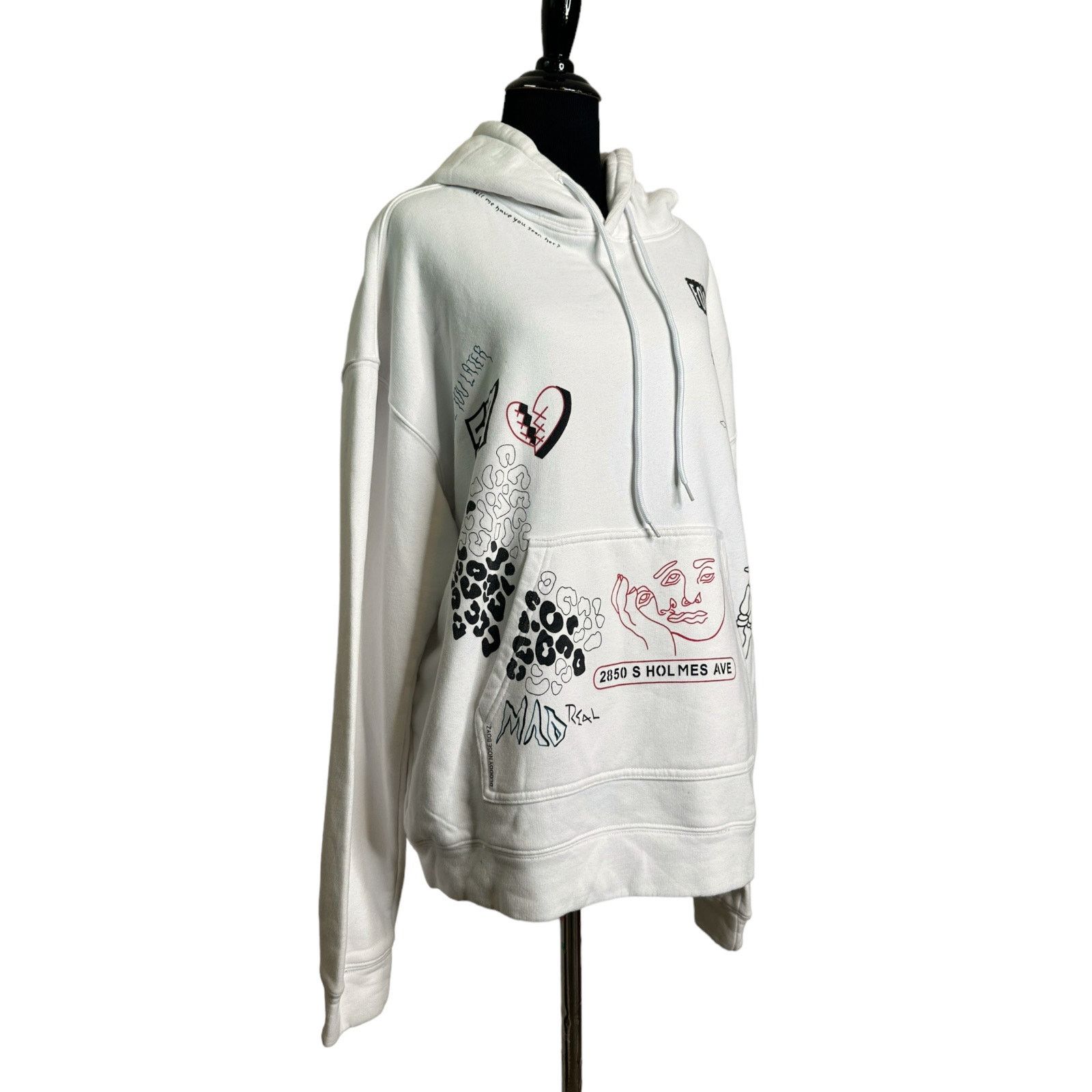 Lifted Anchors Lifted Anchors men white graphic hoodie sweatshirt size L Size US L / EU 52-54 / 3 - 8 Thumbnail