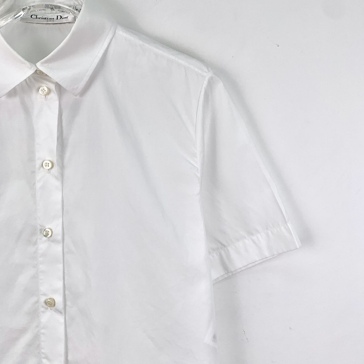 Dior Dior White Bee Embroidered Short Sleeve Shirt K26WX Size XS / US 0-2 / IT 36-38 - 3 Thumbnail