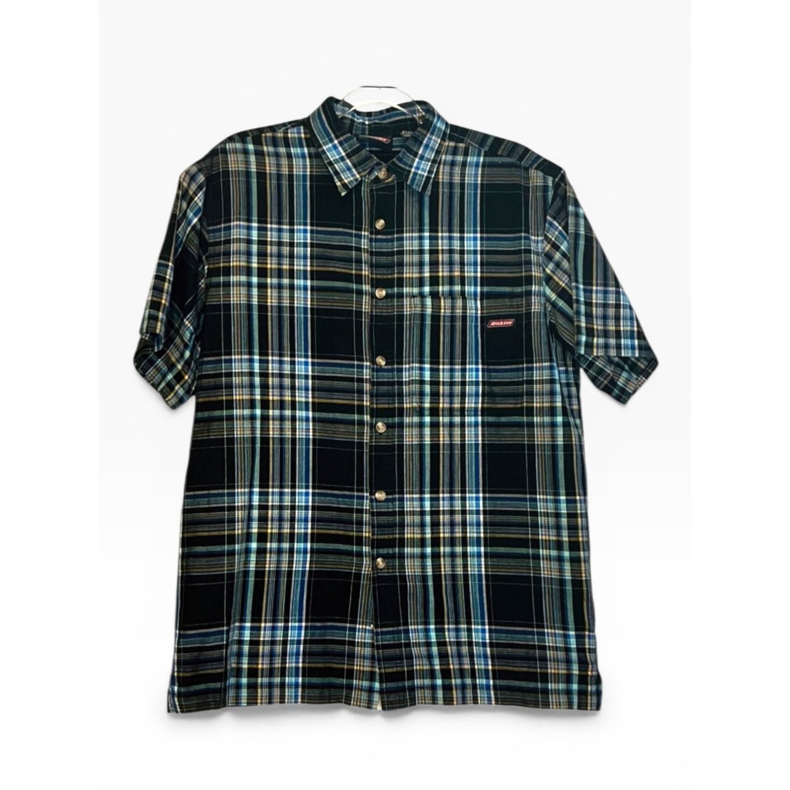 Dickies Dickies Black Blue Plaid Short Sleeve Button Down Shirt M Size US M / EU 48-50 / 2 - 2 Thumbnail