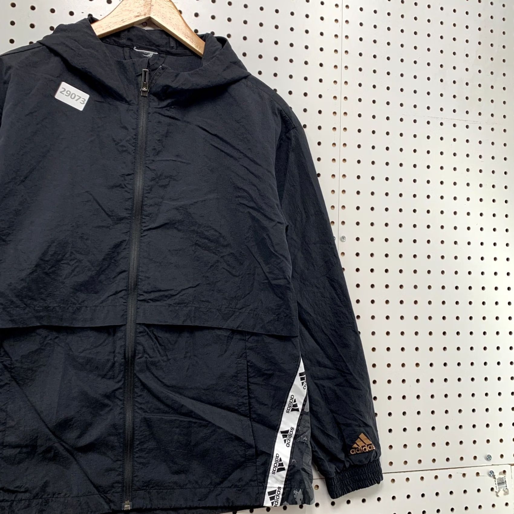 Adidas Adidas U4U Black Camo Windbreaker Jacket Womens L Full Zip Windbreaker 20.5x26 Size L / US 10 / IT 46 - 5 Thumbnail