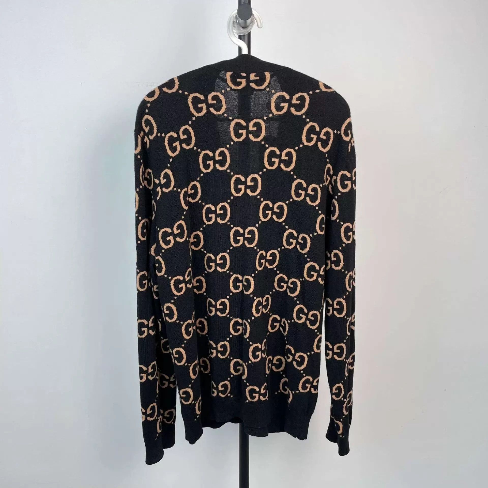 Gucci Gucci Wool All-Over Print Cardigan XL Black Size US XL / EU 56 / 4 - 2 Thumbnail