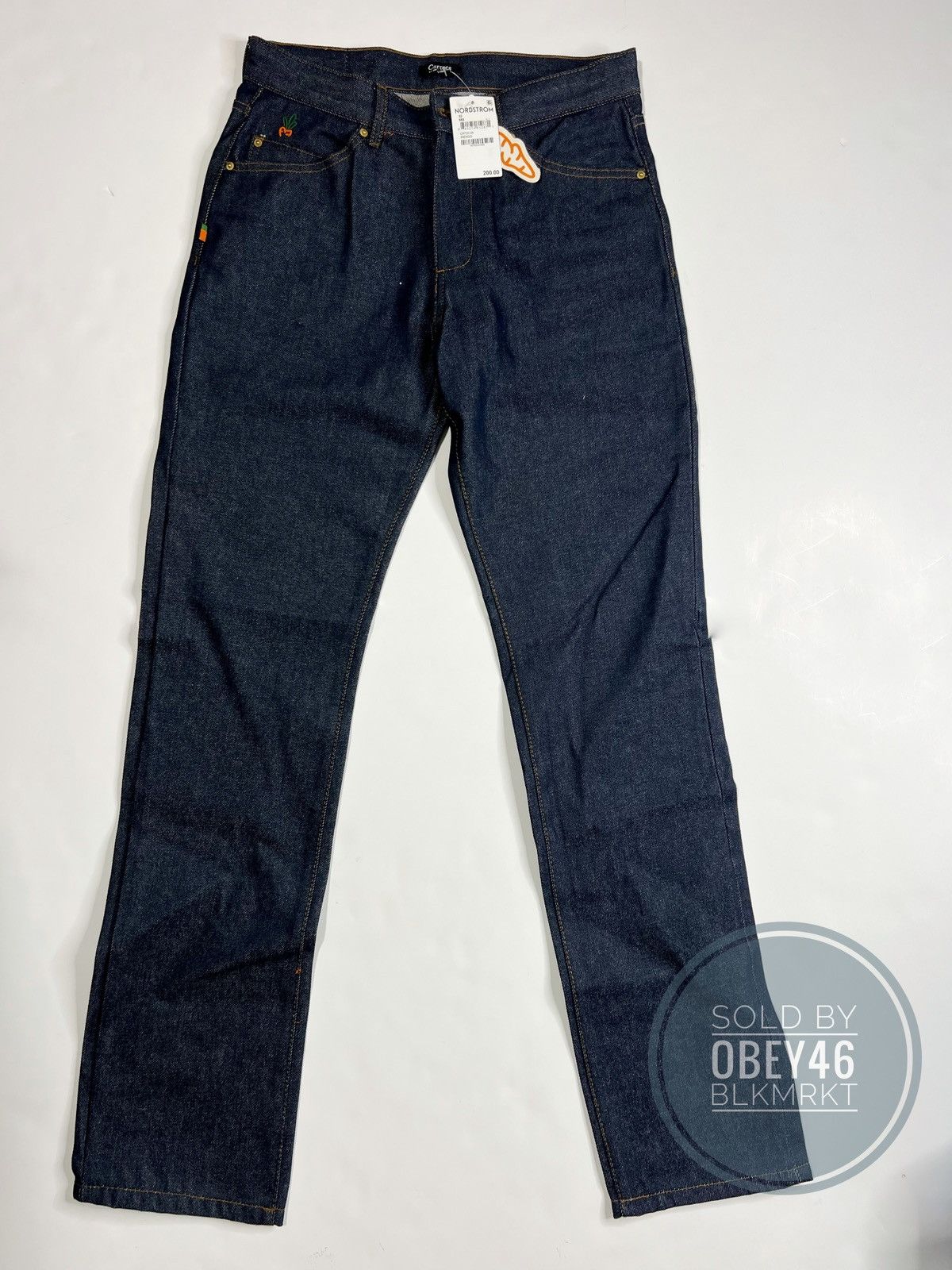 Carrots by Anwar Carrots Anwar Carrots Wordmark Slim Straight Denim Jeans Size US 32 / EU 48 - 3 Thumbnail