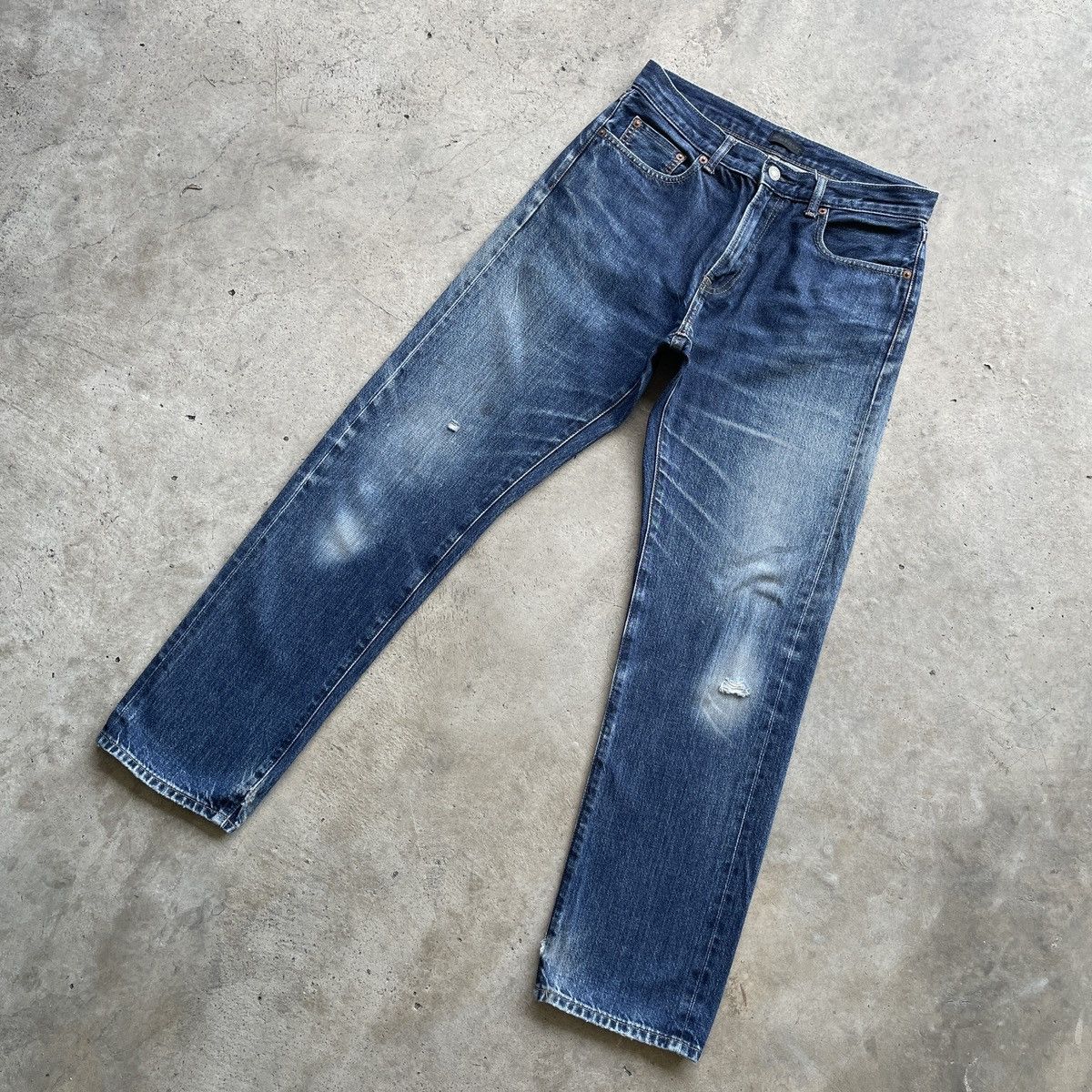 Japanese Brand W30x29💥 Vintage Japanese Faded Selvedge Jeans Denim Pants Size US 30 / EU 46 - 2 Thumbnail