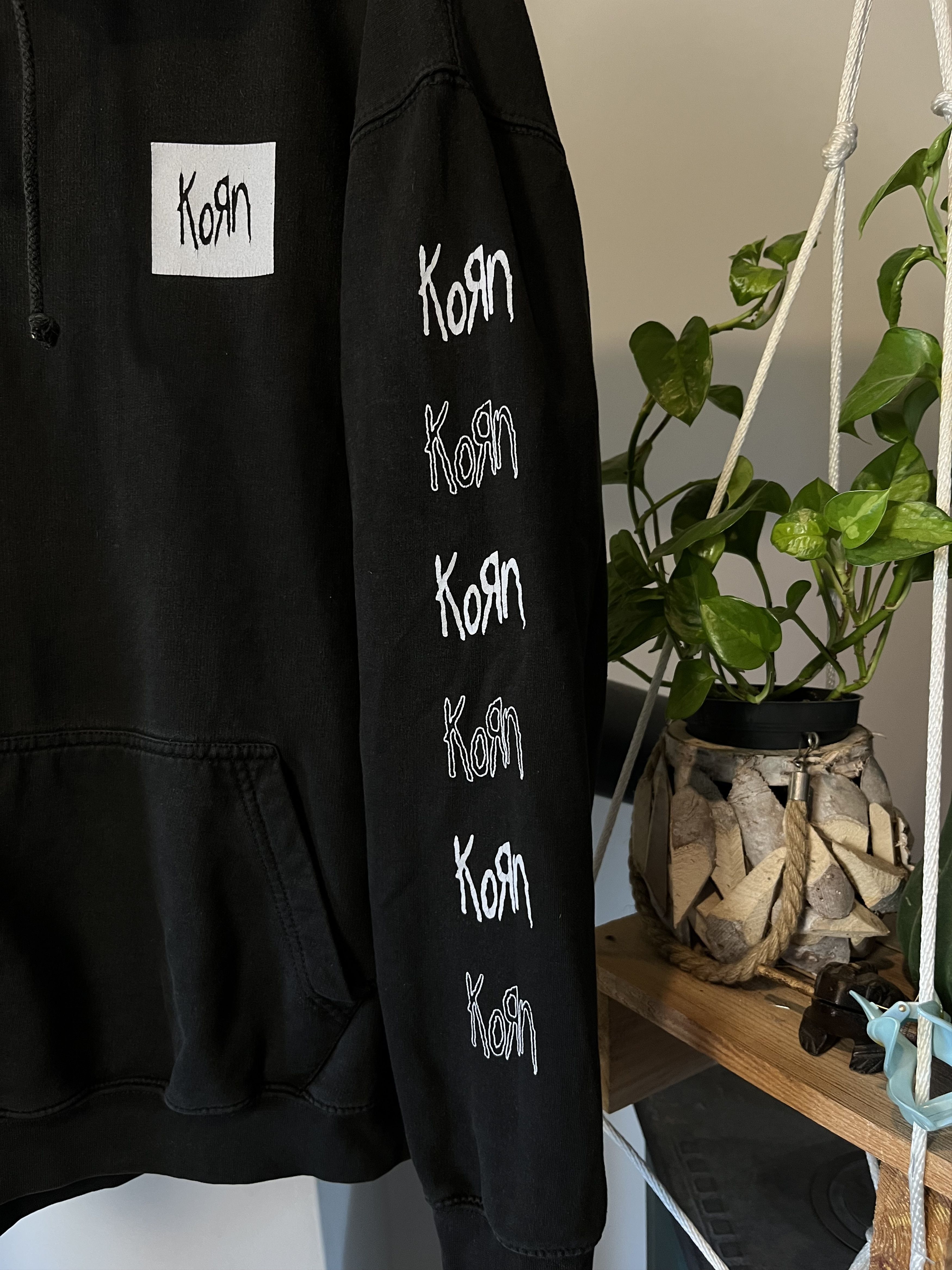 Band Tees × Vintage Vintage 90s Korn Nu Metal Hoodie Size US XL / EU 56 / 4 - 3 Thumbnail