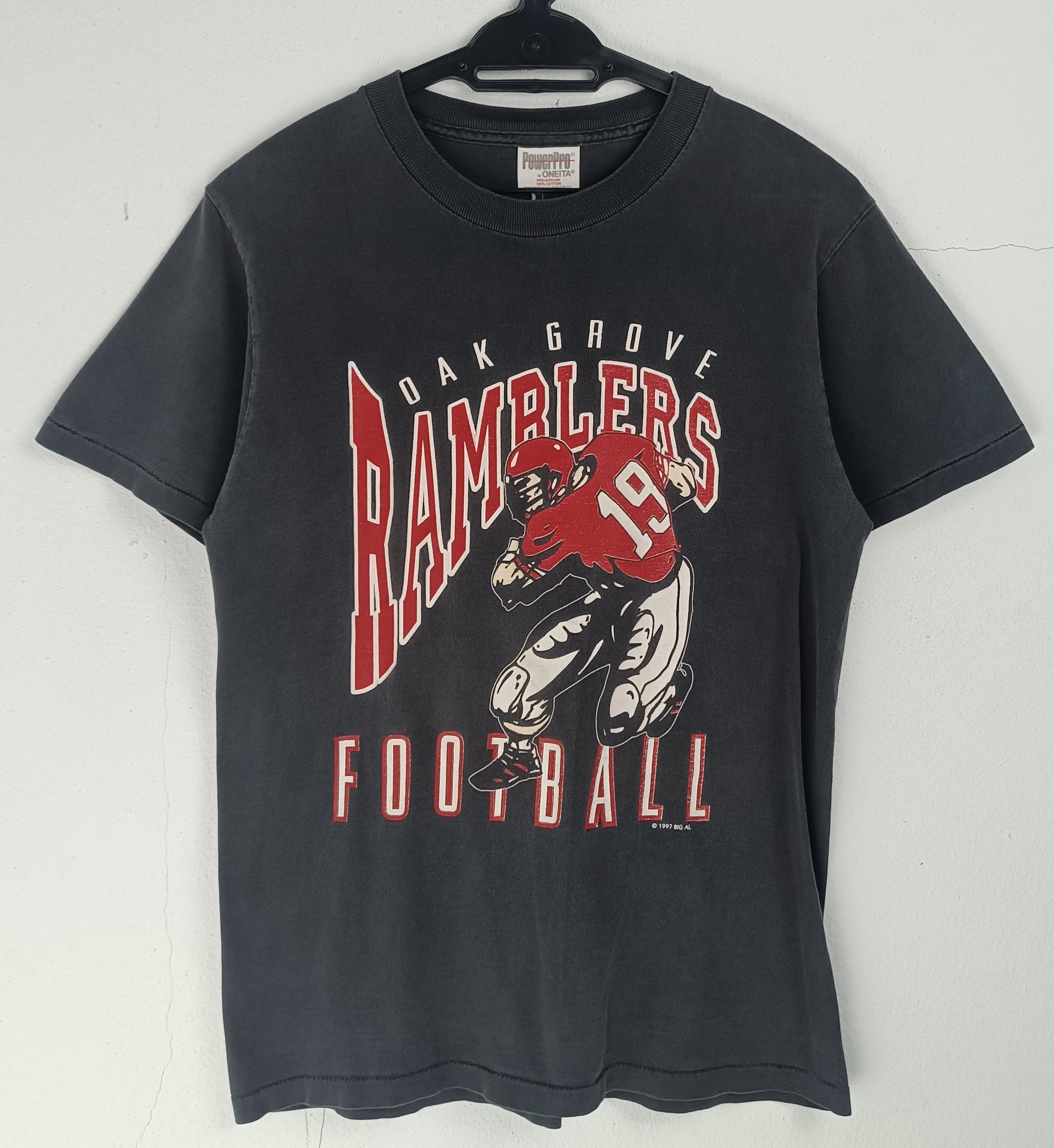 NFL VINTAGE '97 OAK GROVE RAMBLERS FOOTBALL RAZORBACKS TEE Size US S / EU 44-46 / 1 - 3 Thumbnail
