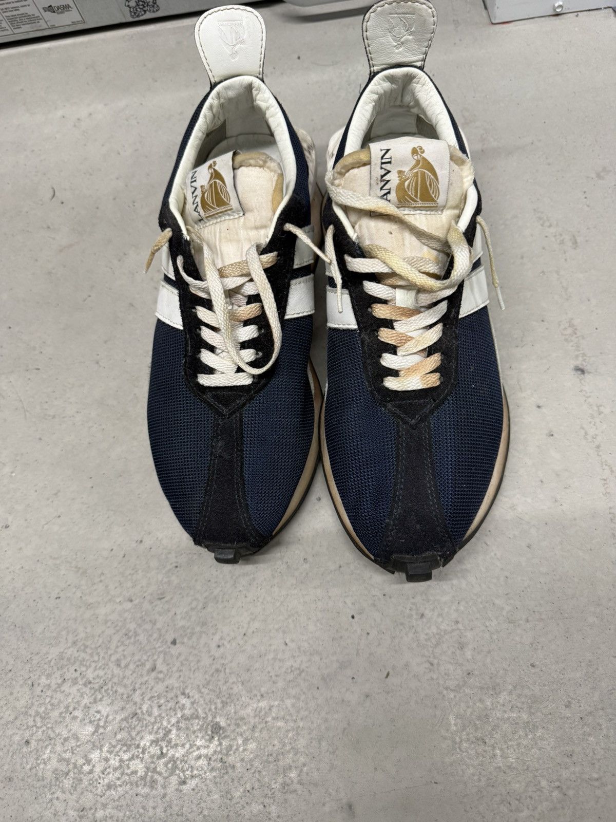 Lanvin Lanvin distressed Bumpr Sneaker 'Navy Blue' size 43 Size US 10 / EU 43 - 2 Thumbnail