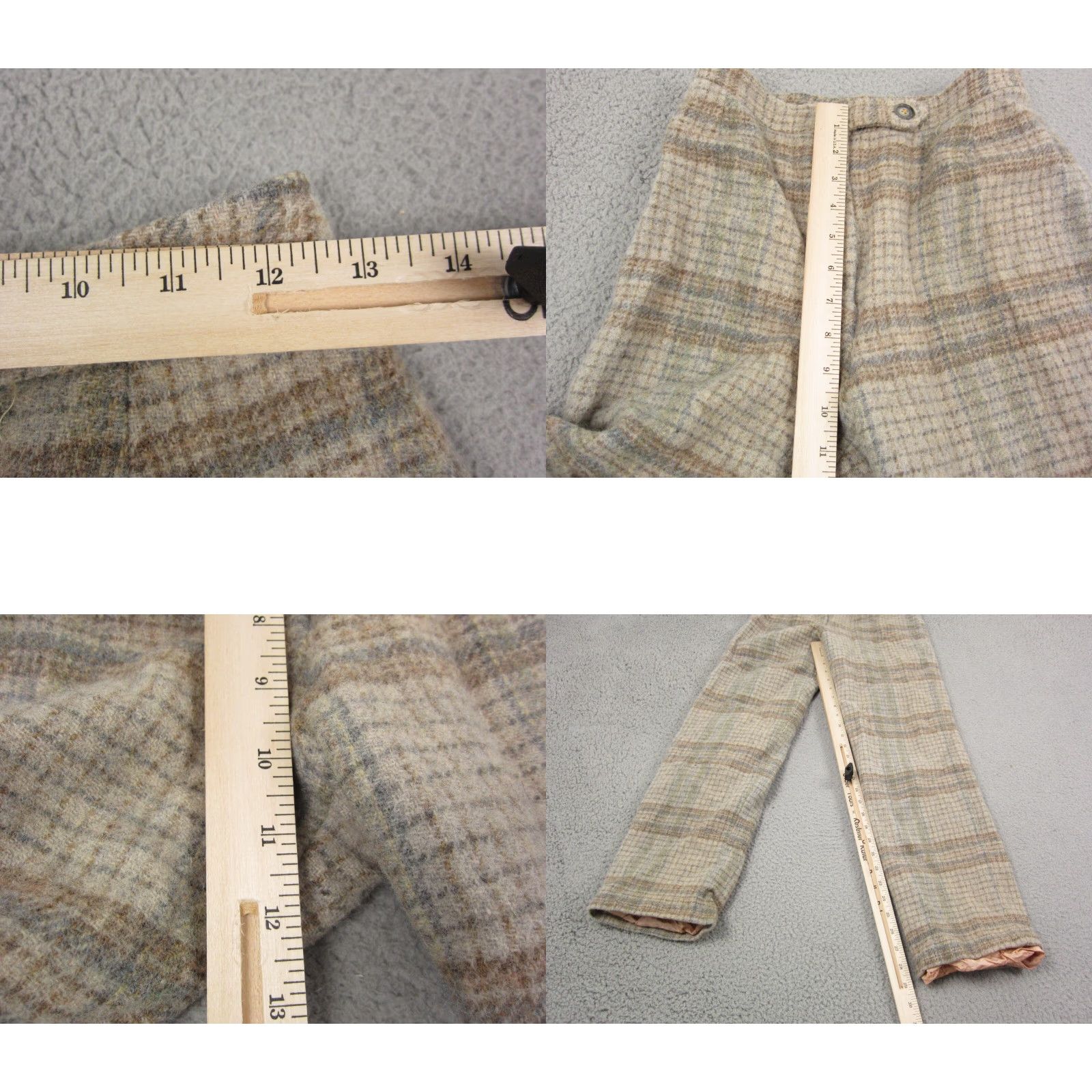 Evan Picone VINTAGE Evan Picone Pants Womens 10 Brown Plaid Wool Dress Straight Size 32" / US 10 / IT 46 - 9 Thumbnail