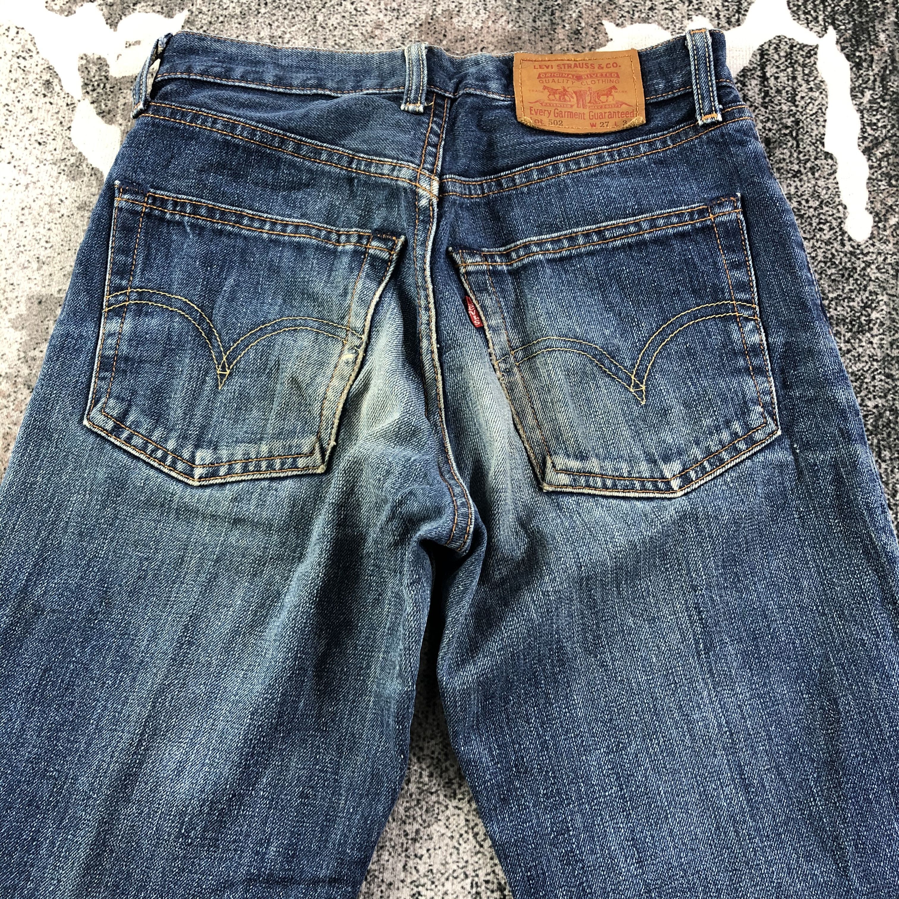 Levi's Vintage Levis 502 Jeans Blue Wash Denim KJ1524 Size 26" / US 2 / IT 38 - 4 Thumbnail