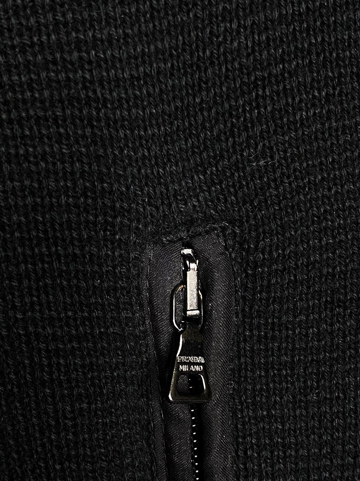 Prada Vintage 00s Prada Heavy Knitted Zip Sweater Rare Red Tab Size US M / EU 48-50 / 2 - 7 Thumbnail