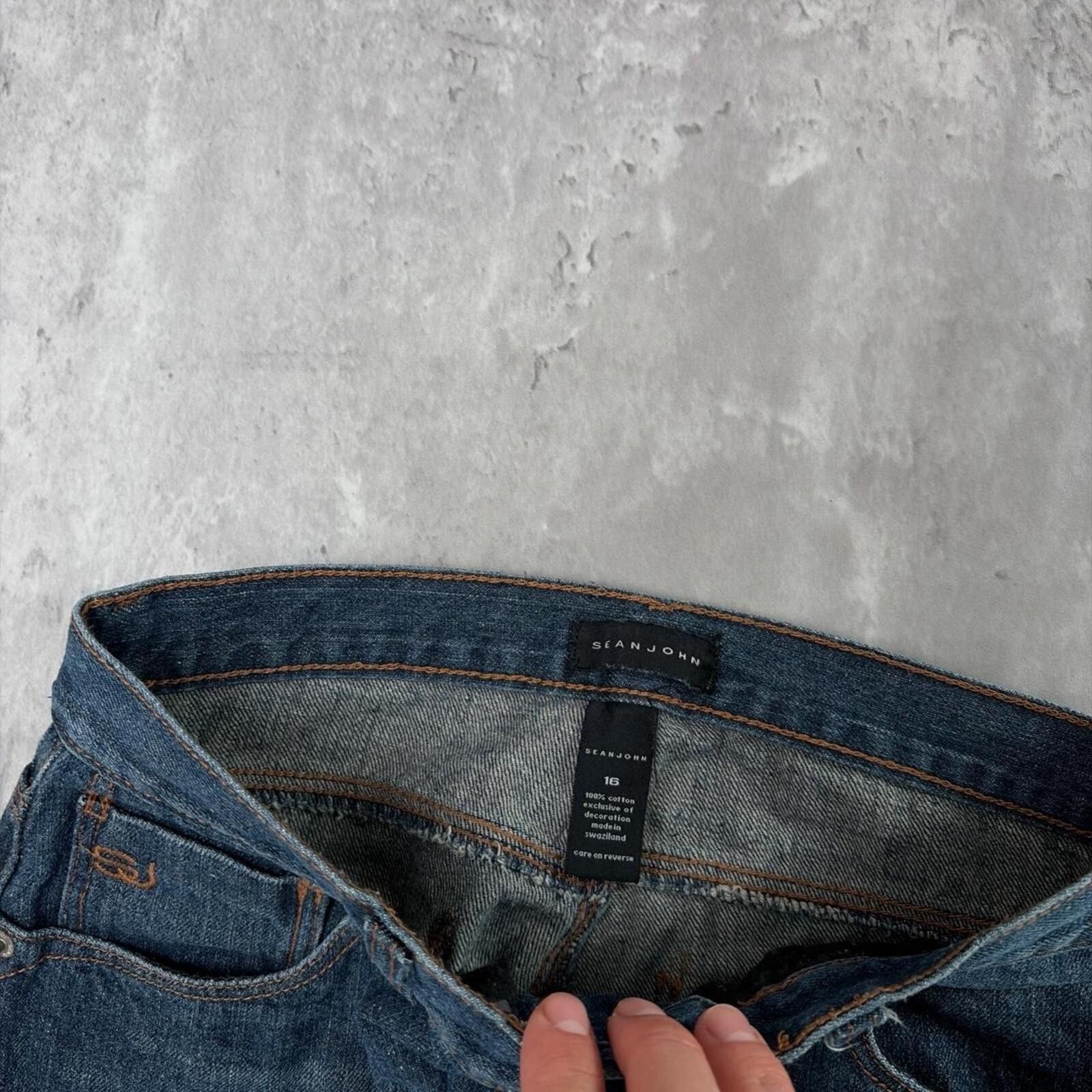 Sean John Y2K Blue Sean John Grunge Baggy Skater Denim Jeans Size 27" / US 4 / IT 40 - 5 Thumbnail