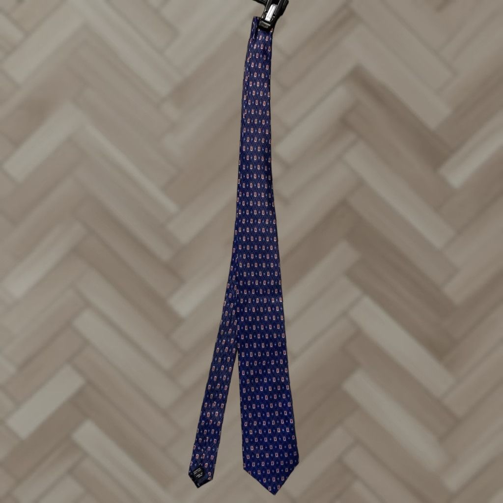 Jos. A. Bank Joseph A. Bank Men's Silk Textured 57" Tie Blue Red Formal Designer Accessories Size ONE SIZE - 1 Thumbnail