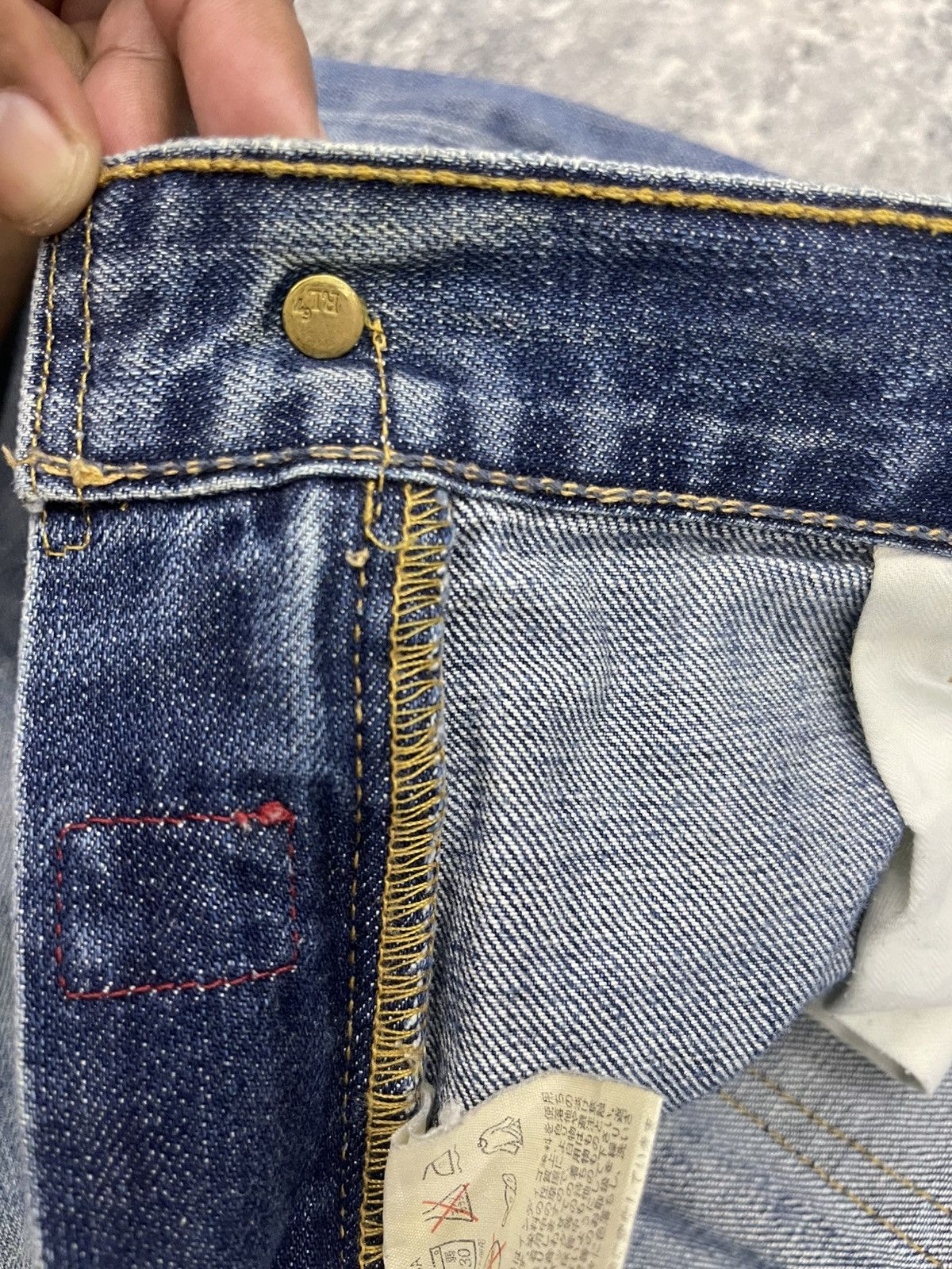 RRL Ralph Lauren Vintage Polo Ralph Lauren Baggy Distressed Denim Size US 36 / EU 52 - 9 Thumbnail