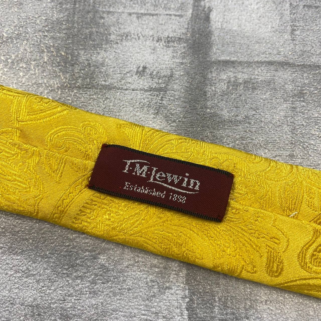 T.M. Lewin T.M.Lewin Gold Yellow Paisley Pattern Size ONE SIZE - 5 Thumbnail
