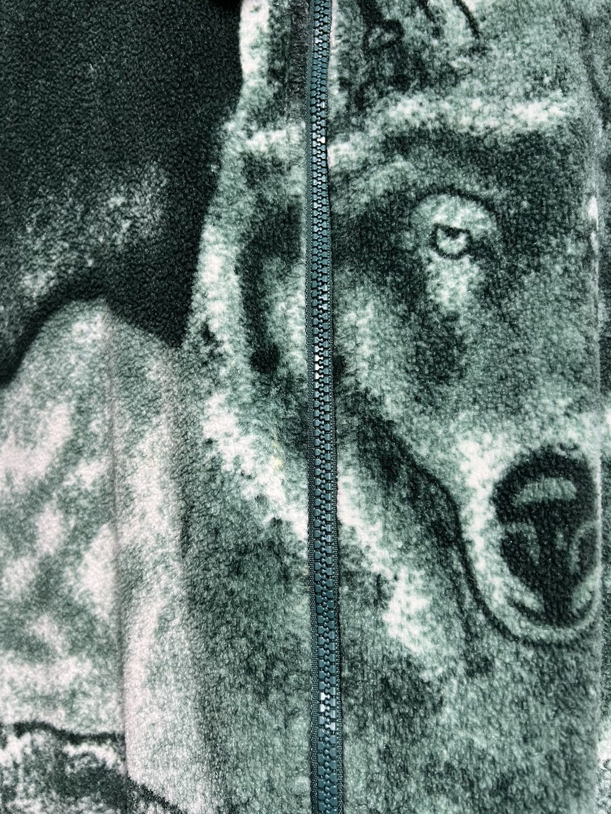 Vintage Y2K Vintage Full Zip Wolf Fleece USA Jacket Big Logo Animals Size US M / EU 48-50 / 2 - 7 Thumbnail