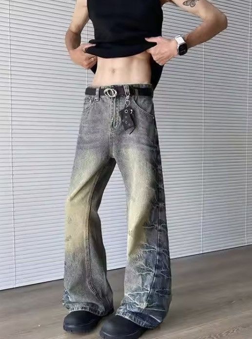Japanese Brand Side Denim Grunge Pant Size US 32 / EU 48 - 2 Thumbnail