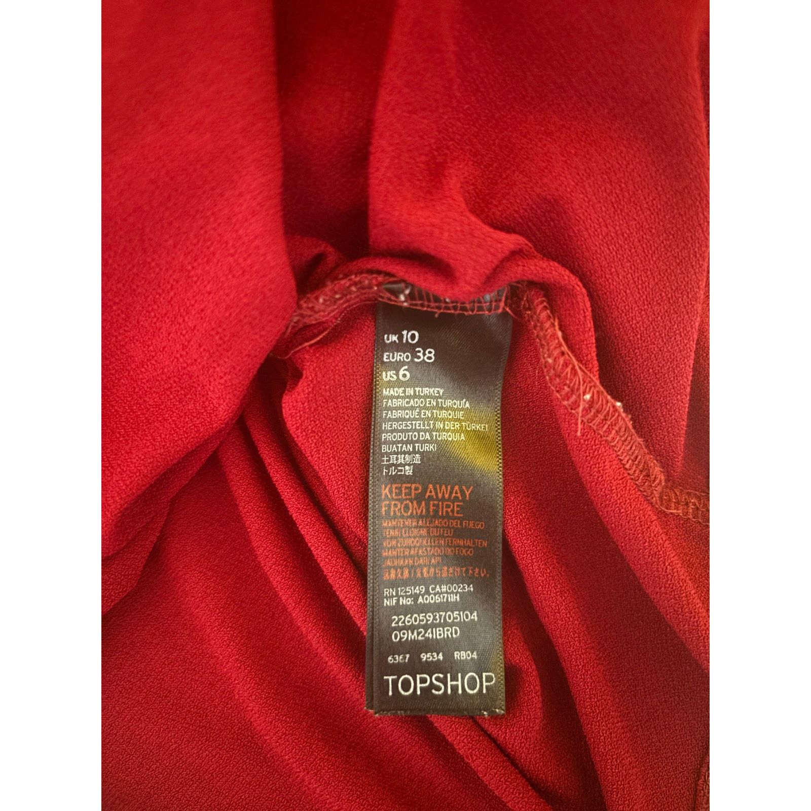 The Unbranded Brand Top Shop Size 6 Red Wine Blouse Size M / US 6-8 / IT 42-44 - 5 Thumbnail