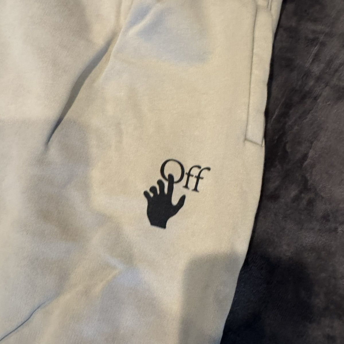 Off-White Beige Off-White Logo Sweatpants Size XXL Drawstring Size US 38 / EU 54 - 4 Thumbnail