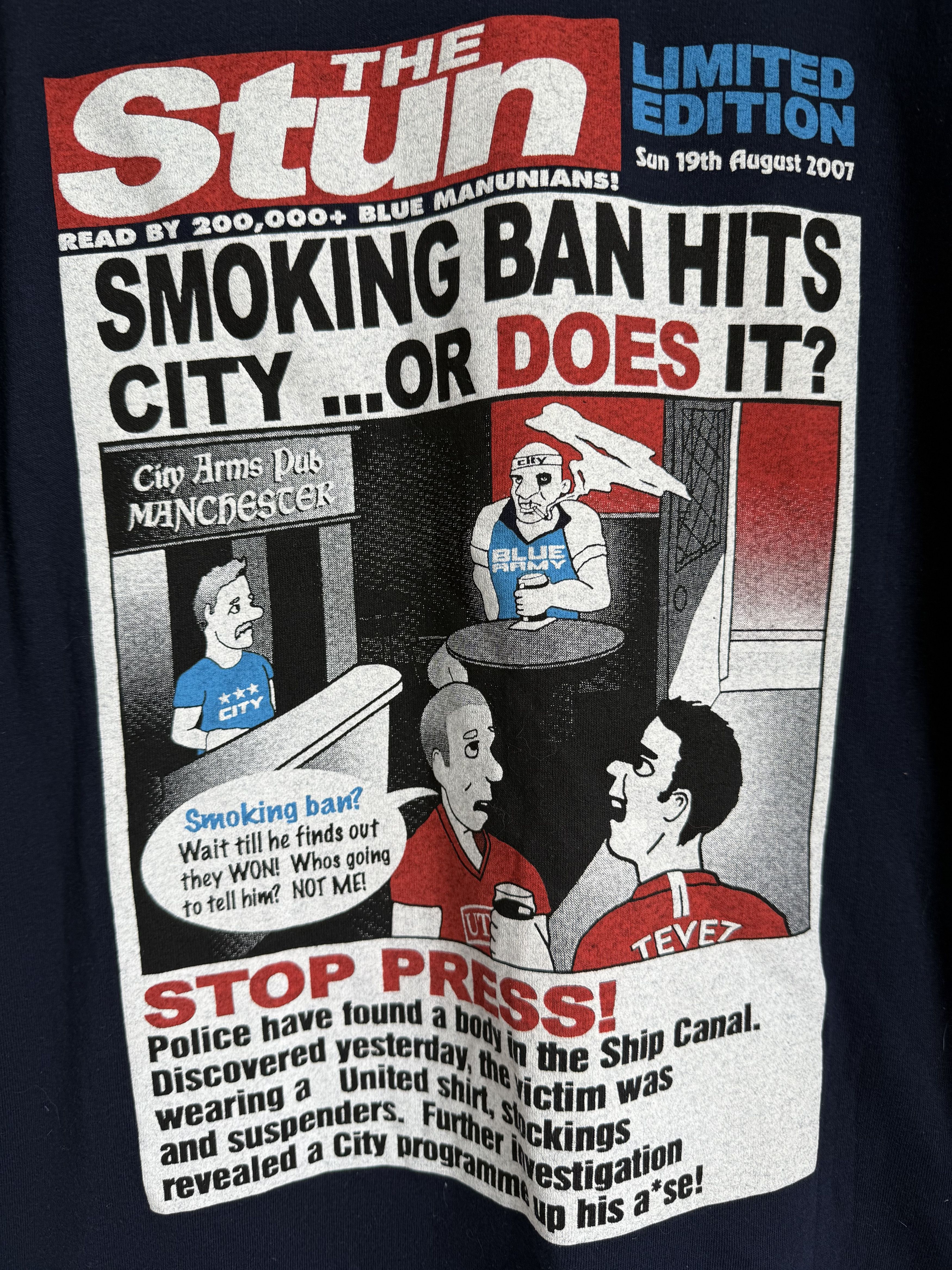Vintage RARE Vintage 2007 Manchester City vs Manchester United Tee Size US L / EU 52-54 / 3 - 3 Thumbnail