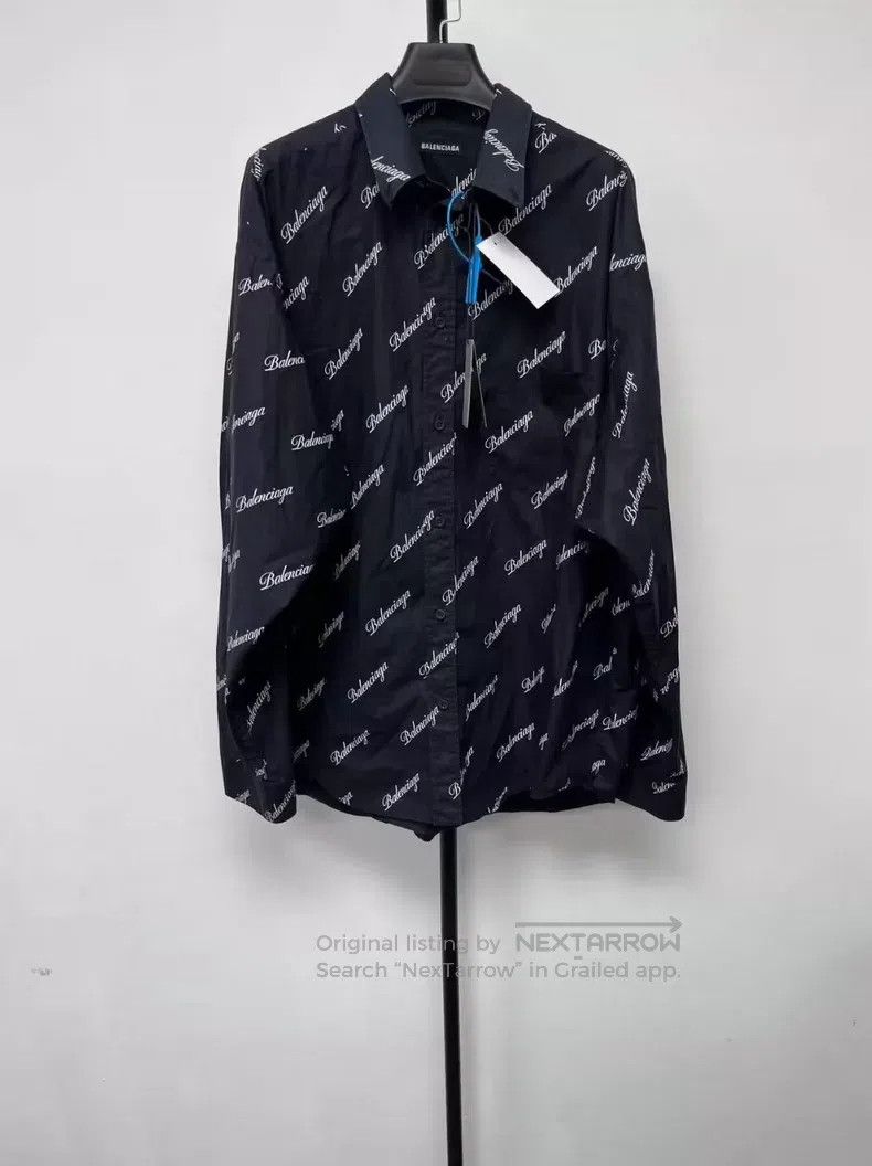 Balenciaga Balenciaga size 39 Logo printed classic long sleeve shirt Size US S / EU 44-46 / 1 - 1 Thumbnail