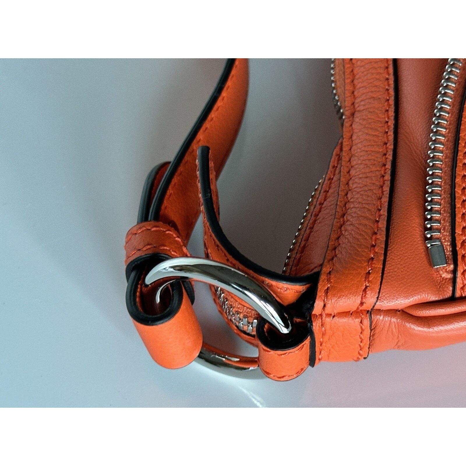 Versace Versace Medusa Leather Small Orange Hobo Bag 1007680 Size ONE SIZE - 10 Thumbnail