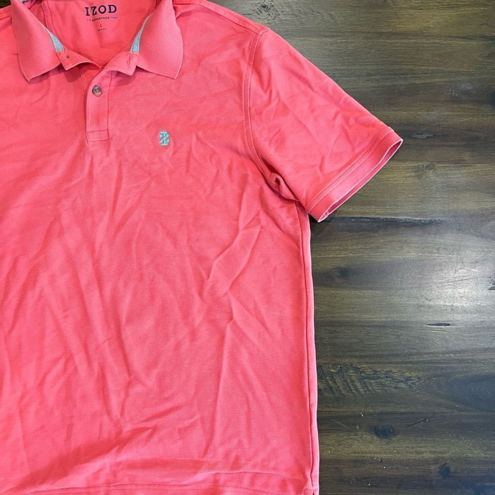 Izod IZOD Men’s Short Sleeve Red "Advantage" Polo - Size L Size US L / EU 52-54 / 3 - 2 Thumbnail