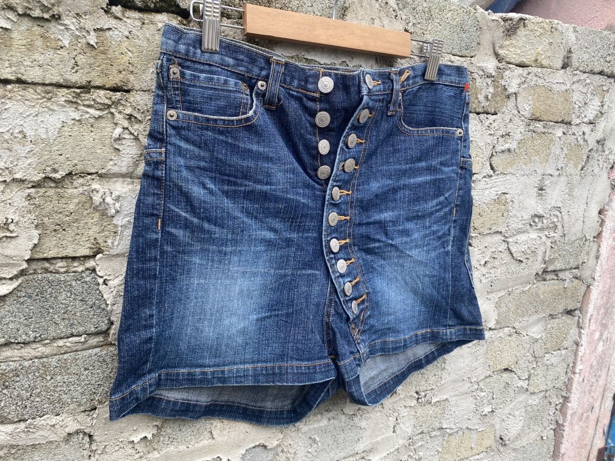 Issey Miyake × Zucca Zucca Denim Shorts Size 31" - 4 Thumbnail