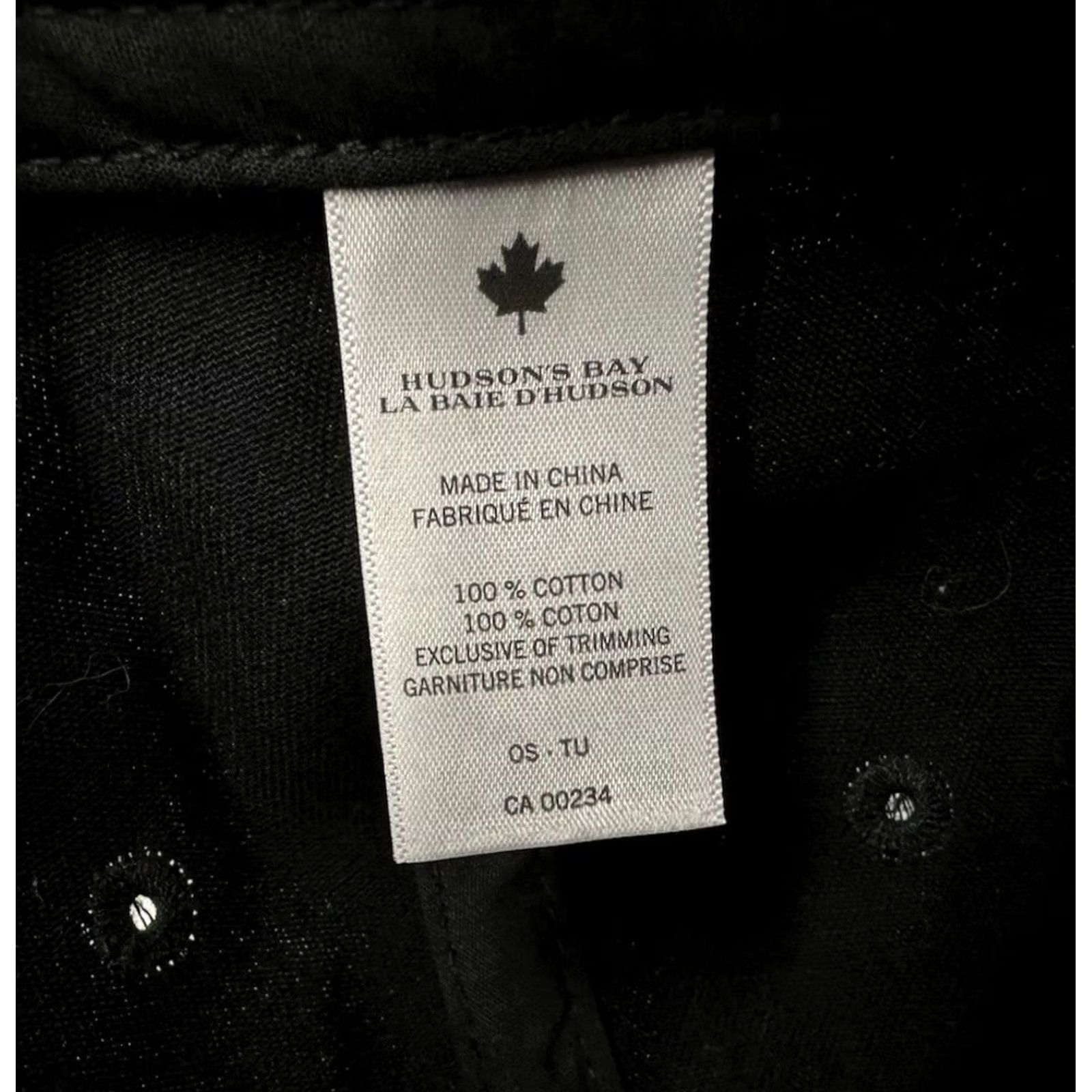 Vintage HUDSON'S BAY COMPANY Hat Black Embroidered Maple Leaf / NEW Baseball Cap Men One Size Black Size ONE SIZE - 6 Thumbnail