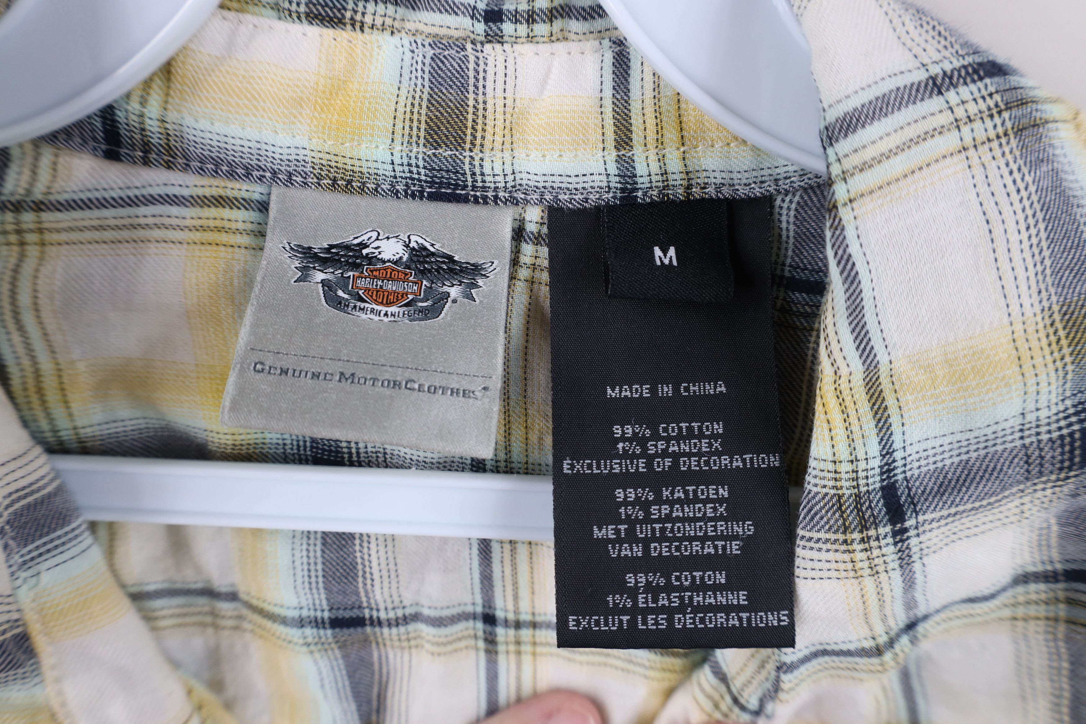 Harley Davidson Vintage Harley Davidson Gauzy Cotton Snap Button Shirt Size US M / EU 48-50 / 2 - 8 Thumbnail