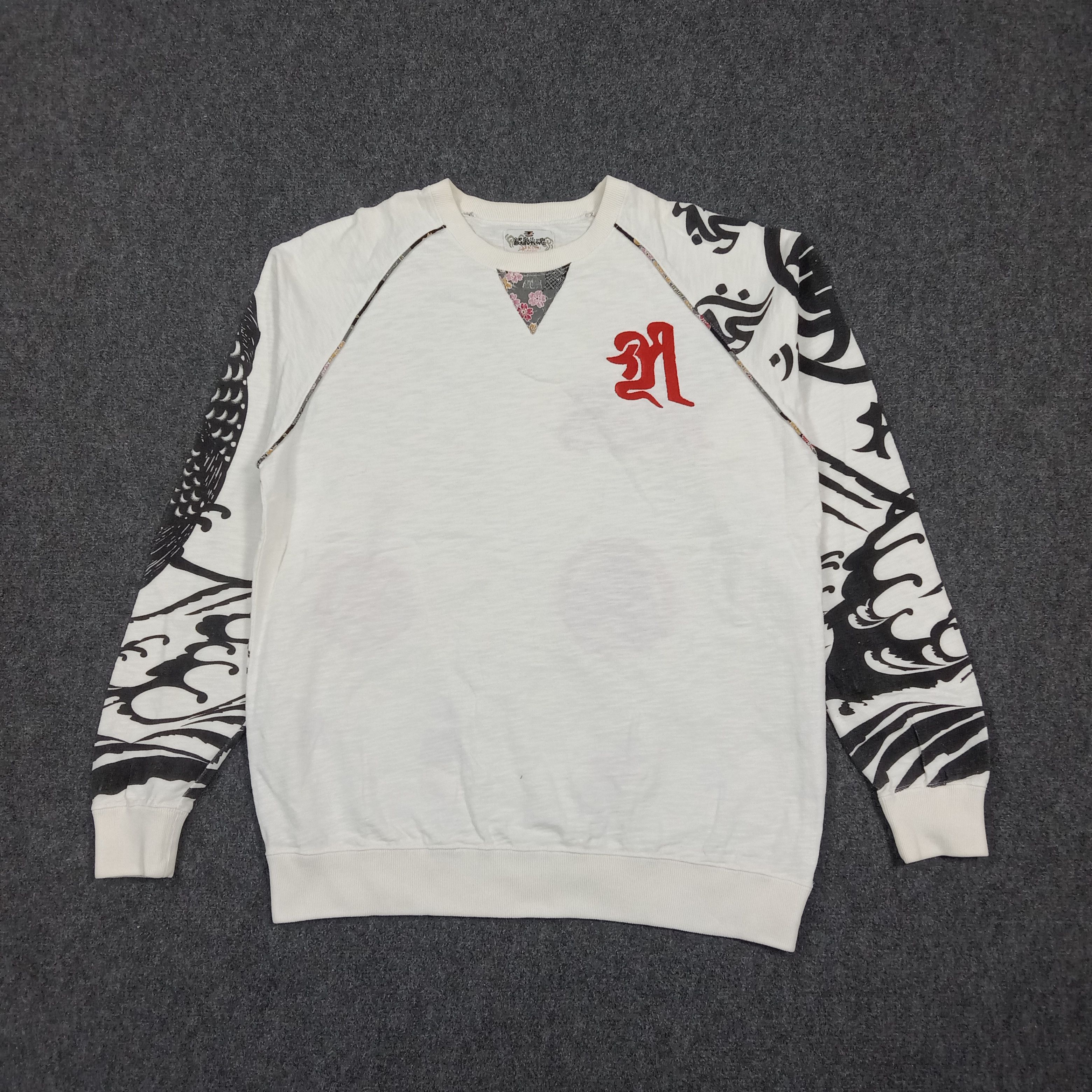 Karakuri Tamashii Karakuri Tamashi Japanese Koi Fish Sweatshirt C291N16 Size US XL / EU 56 / 4 - 3 Thumbnail