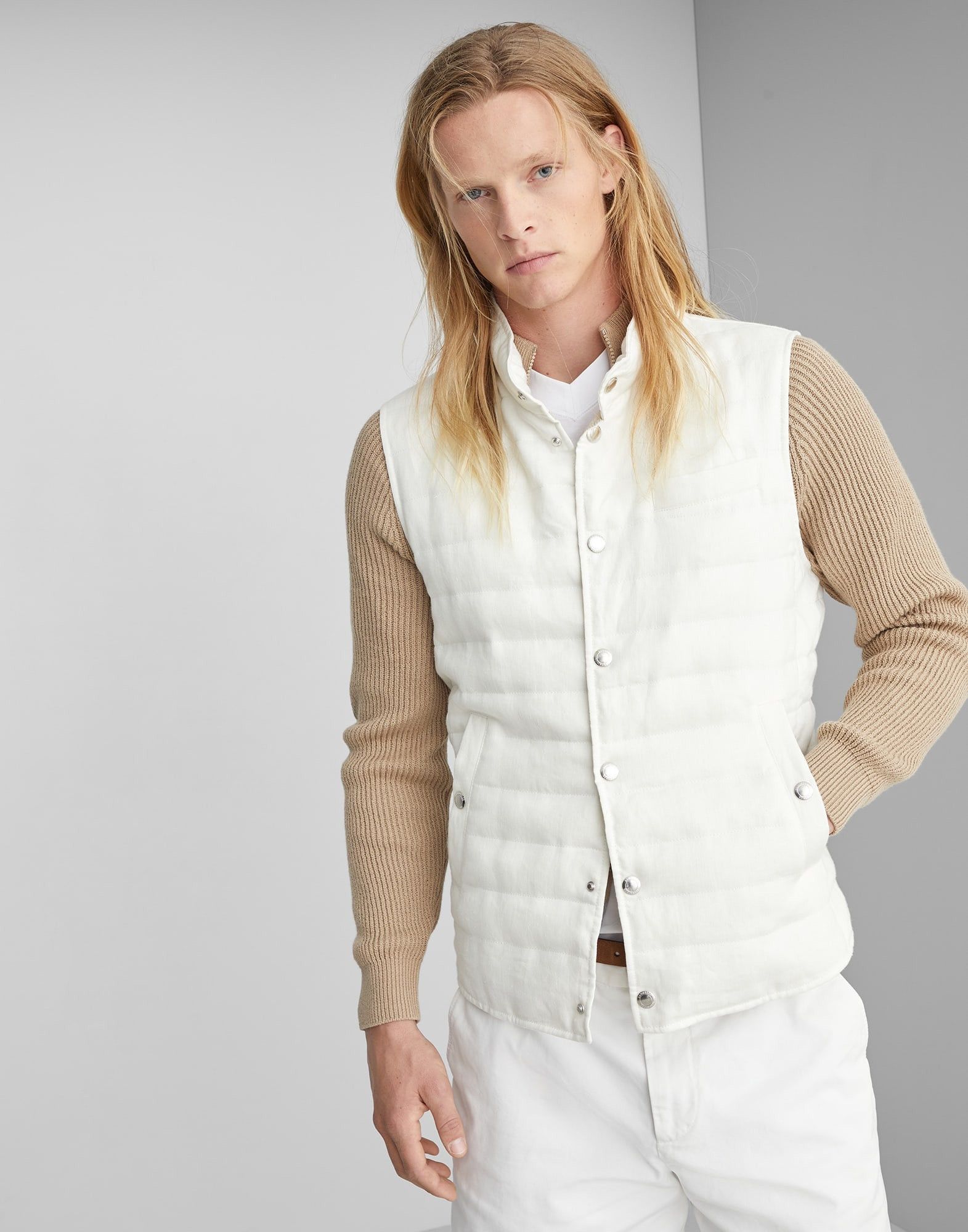 Brunello Cucinelli Wr Padded Vest in Open White Size US XL / EU 56 / 4 - 1 Thumbnail