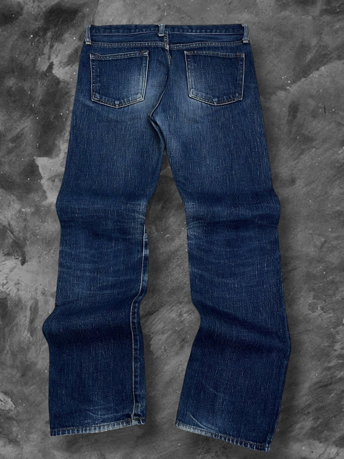 Japanese Brand Vintage Designer Japan Green Selvedge Distressed Blue Denim Size US 32 / EU 48 - 7 Thumbnail