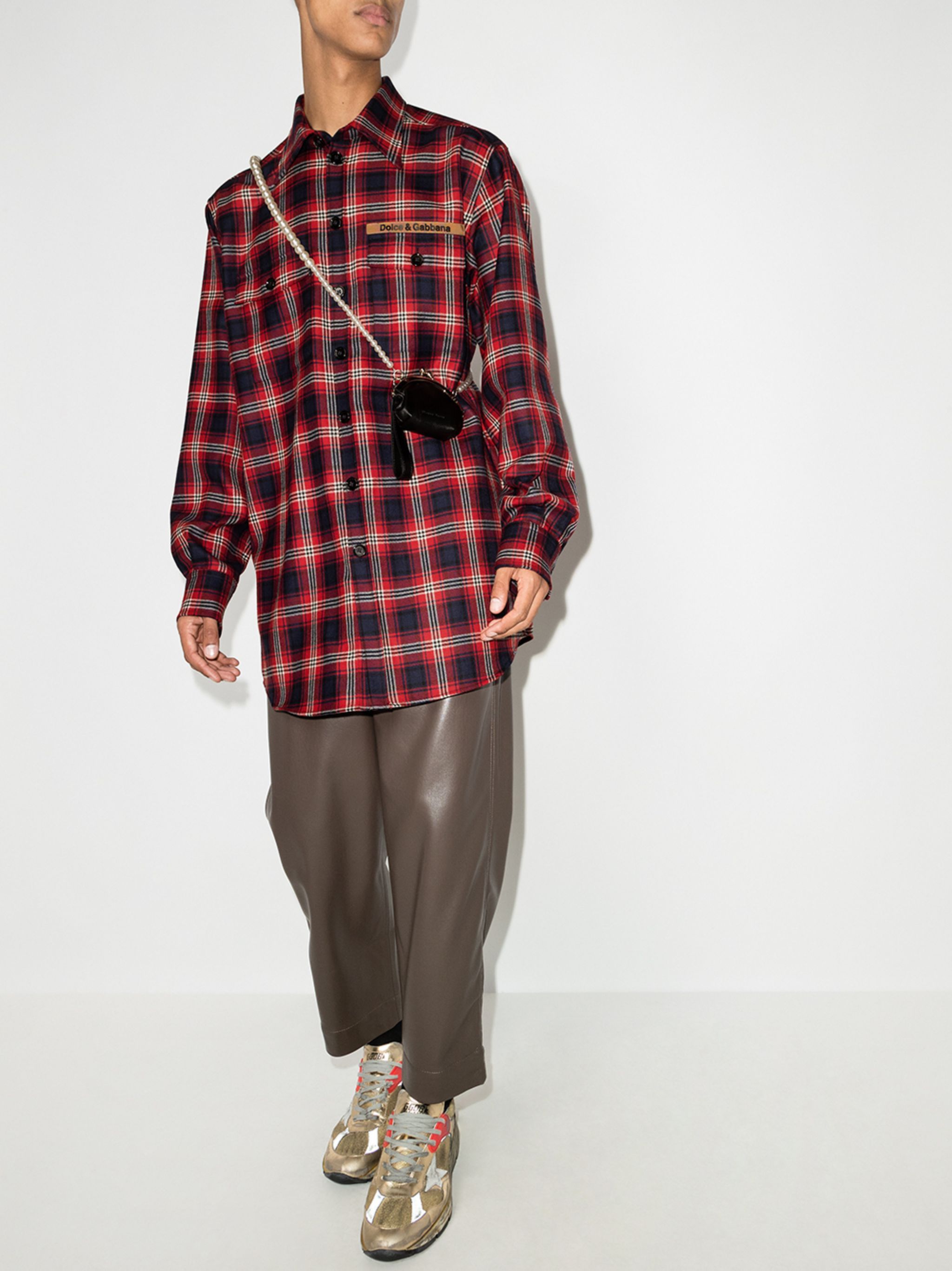 Dolce & Gabbana o1y0125 Checked Shirt in Multicolor Size US L / EU 52-54 / 3 - 5 Thumbnail