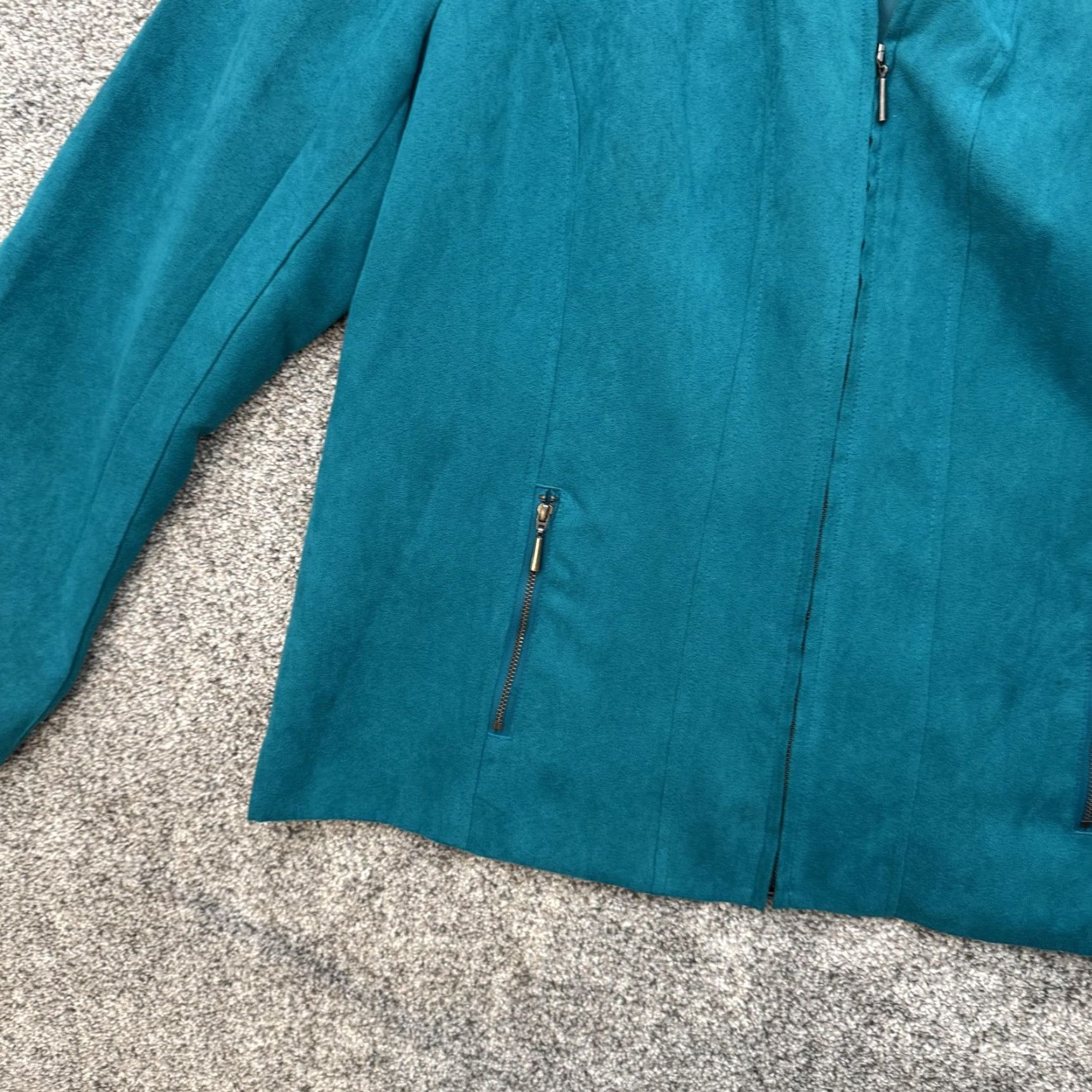 Vintage Studio Works Jacket Womens 18 Faux Suede Full Zip Lined Pockets Classic Size XXL / US 16-18 / IT 52-54 - 3 Thumbnail