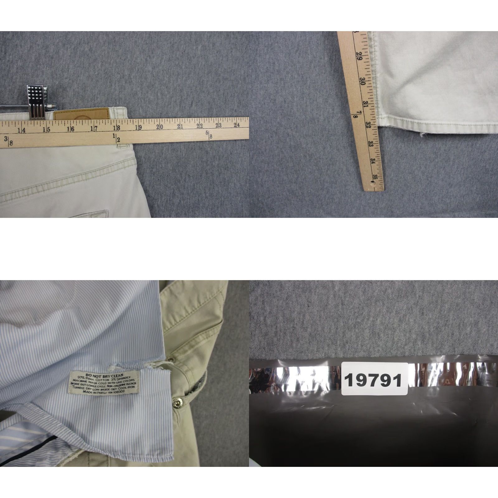 Peter Millar Peter Millar Pants Mens 38x32 Beige 5 Pocket Stretch Chino Pima Cotton Casual Size US 38 / EU 54 - 9 Thumbnail
