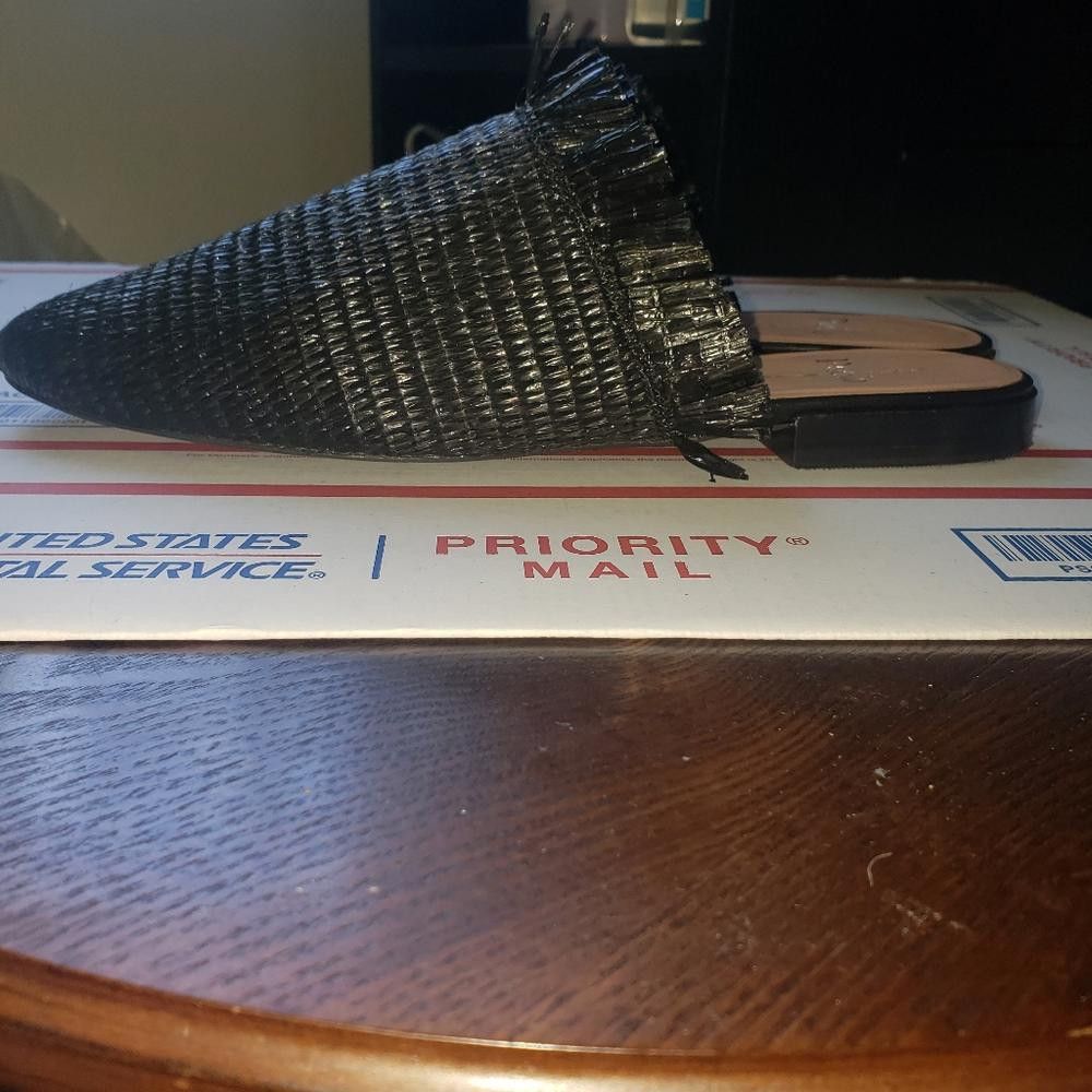 Polo Ralph Lauren SH125 Paolo Ladies Flat Black Weaved Mules 9.5 Size US 9.5 / IT 39.5 - 6 Thumbnail