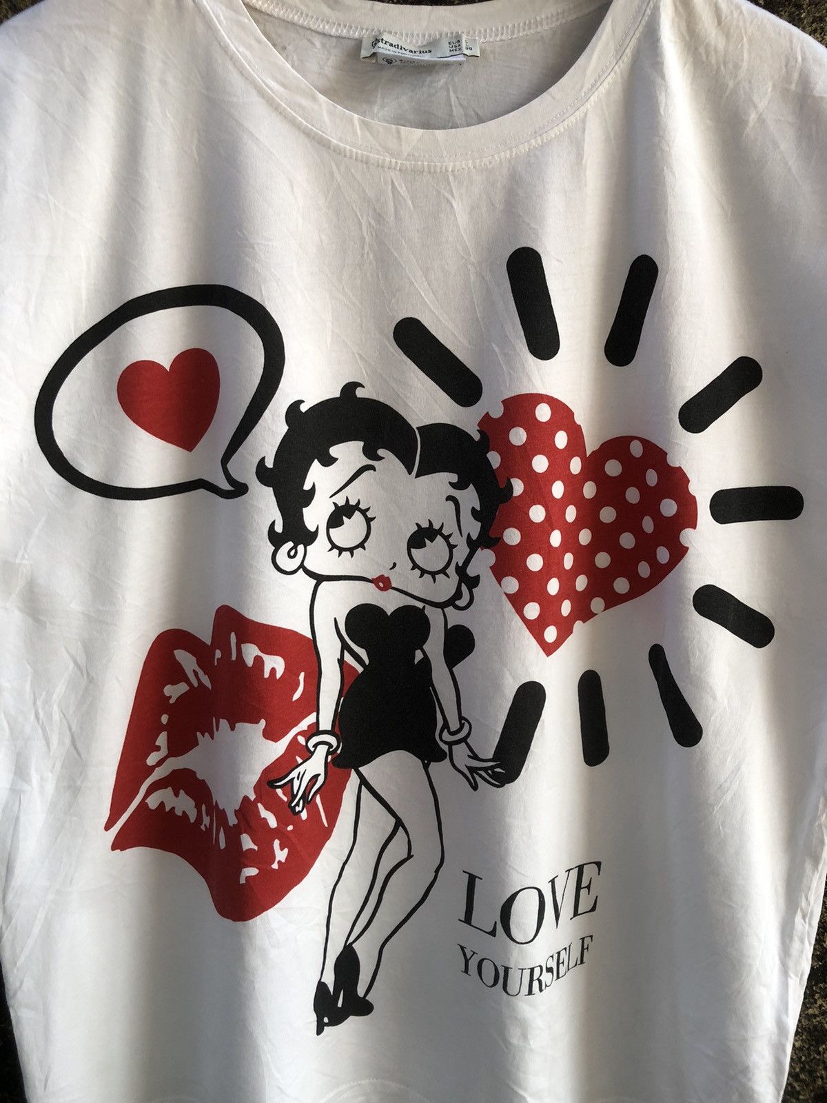 Stradivarius × Vintage Betty Boop x Stradivarius T-Shirt Size M / US 6-8 / IT 42-44 - 2 Thumbnail