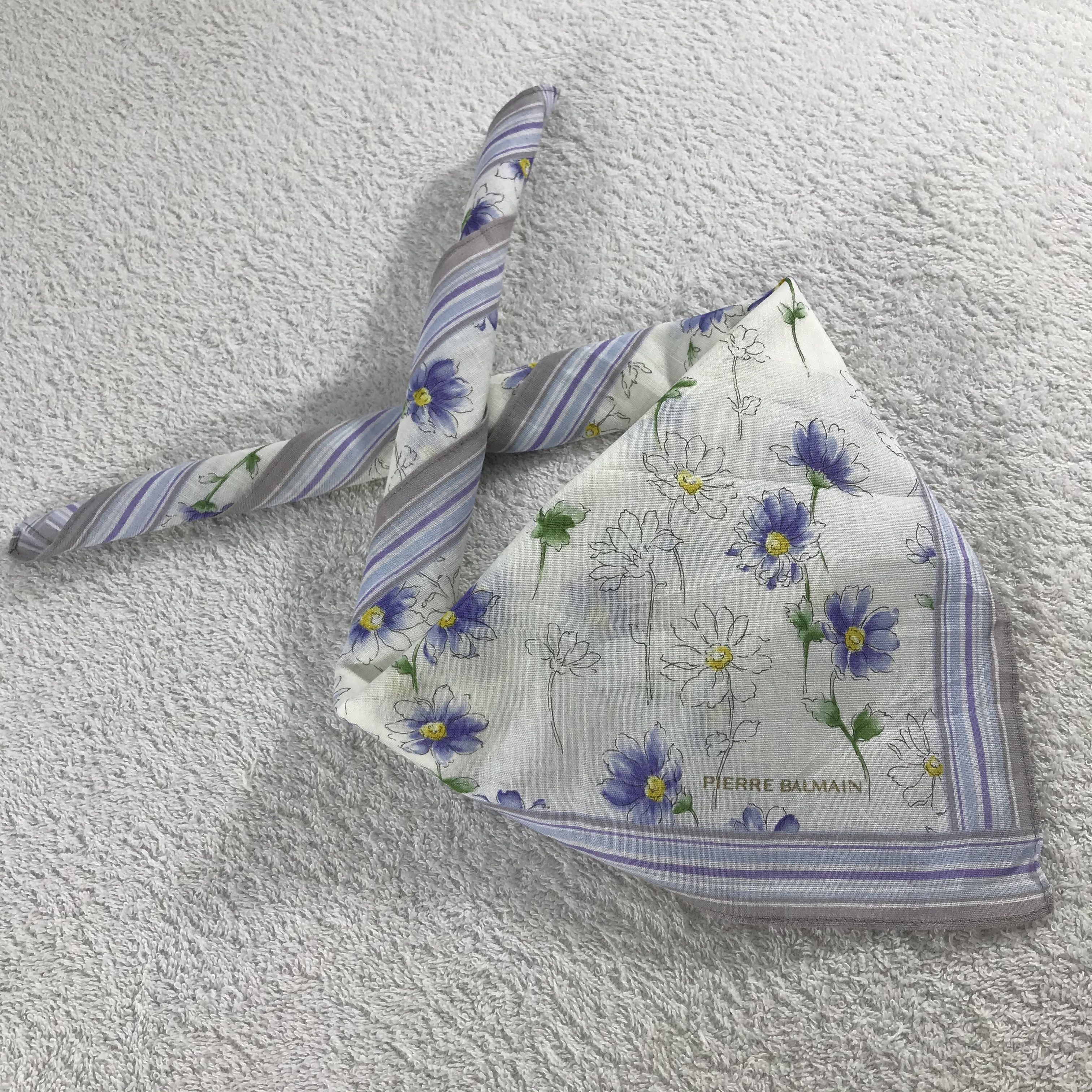 Pierre Balmain × Vintage Pierre Balmain Bandana / Handkerchief / Neckerchief - S342 Size ONE SIZE - 4 Thumbnail
