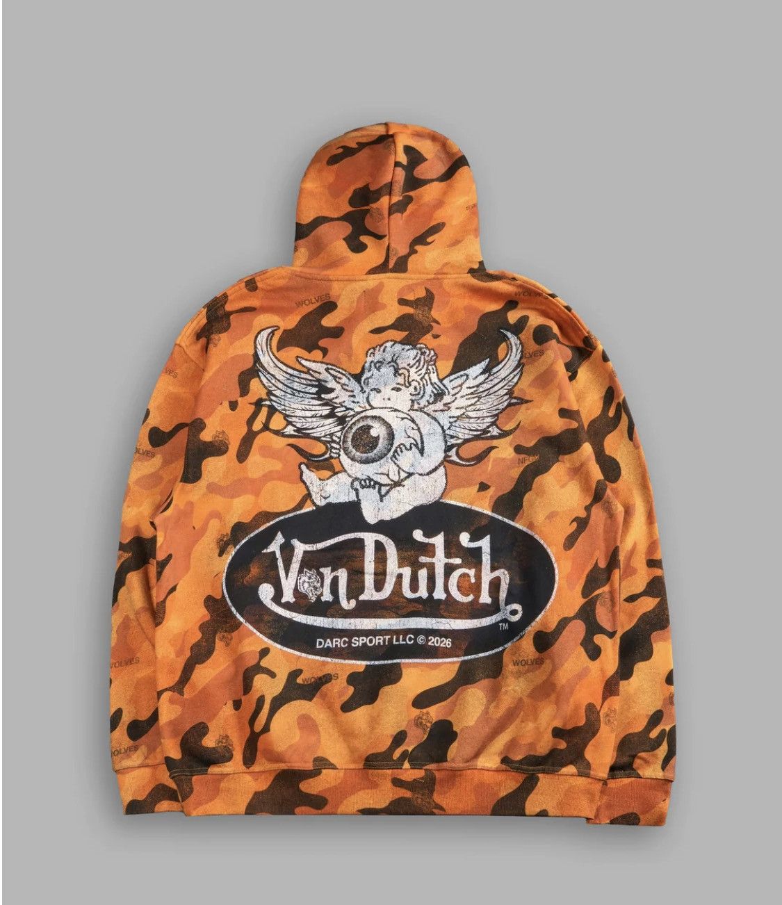 Von Dutch Von Dutch X Darc Sport Orange Camo Hoodie Size US XL / EU 56 / 4 - 1 Thumbnail