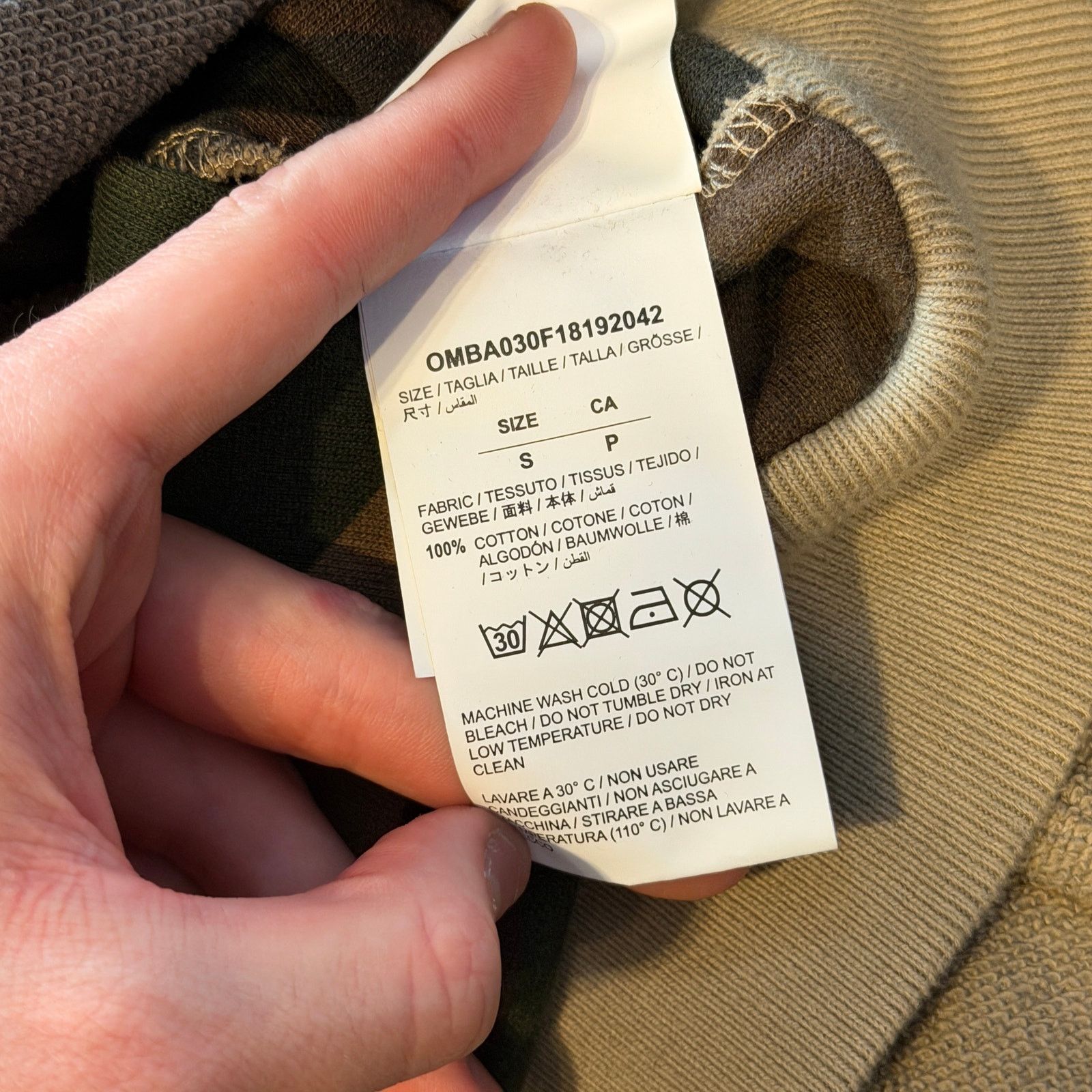 Off-White Off-White Reconstructed Camouflage Sweatshirt Size US S / EU 44-46 / 1 - 5 Thumbnail