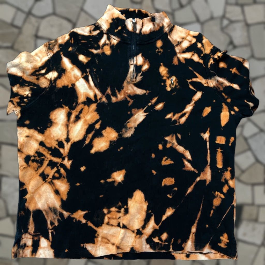 Polo Ralph Lauren Polo Ralph Lauren Sweatshirt 1/4 Zip Tie Dye Acid Wash Multicolor Long Sleeve Rib Mens Large Size US L / EU 52-54 / 3 - 1 Thumbnail